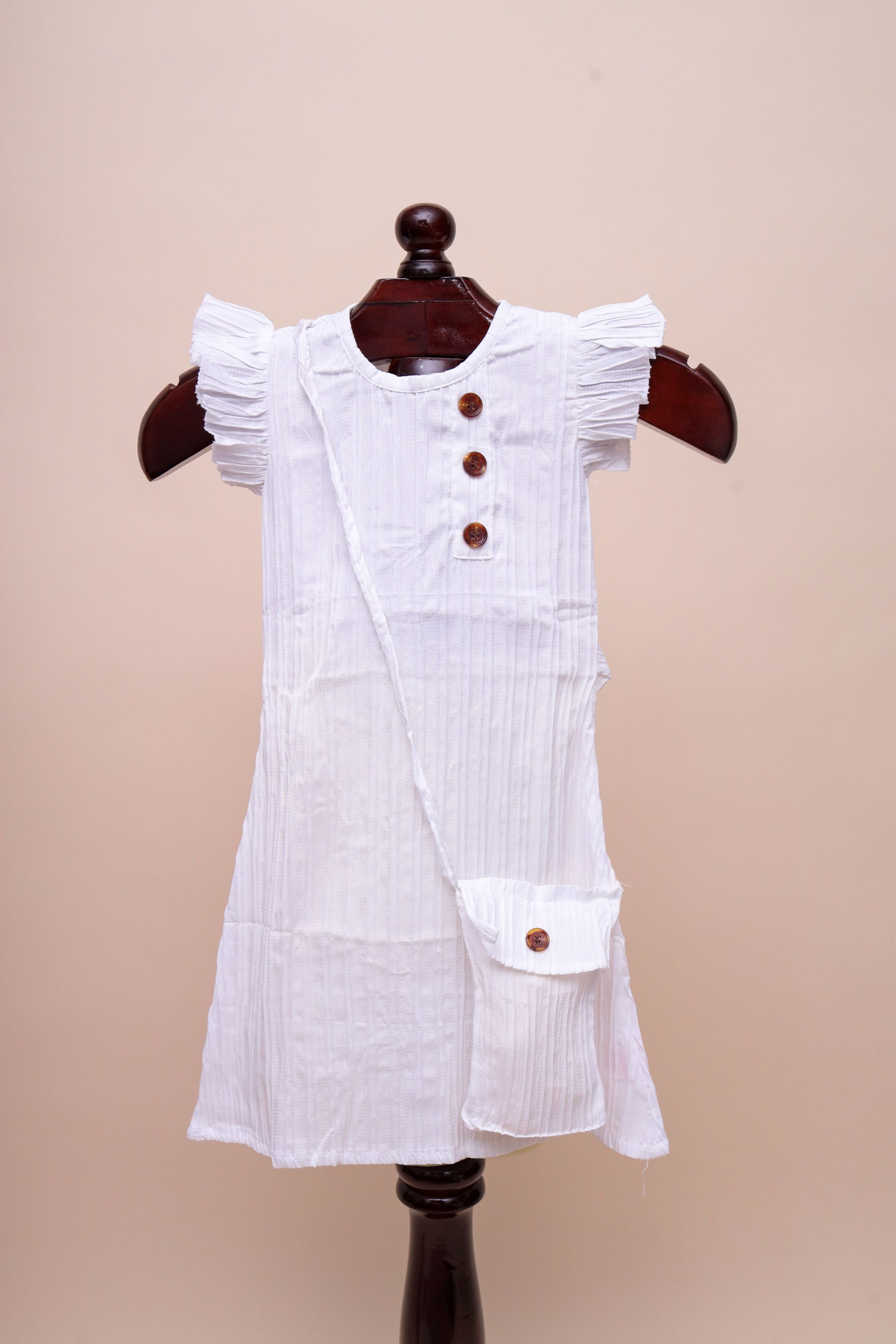 Pleated Button-Front Dress