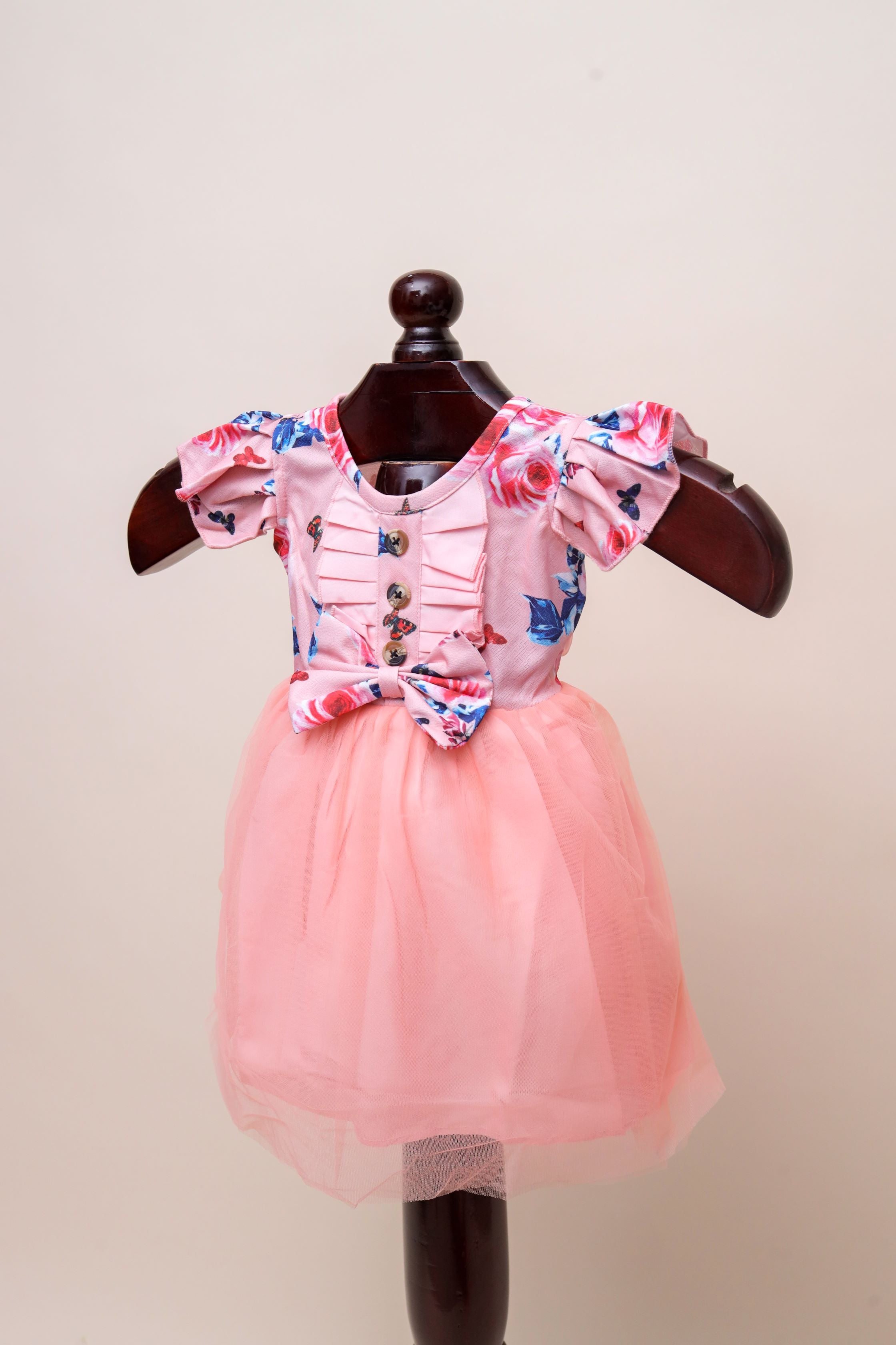 Pink Tulle Party Frock Dress