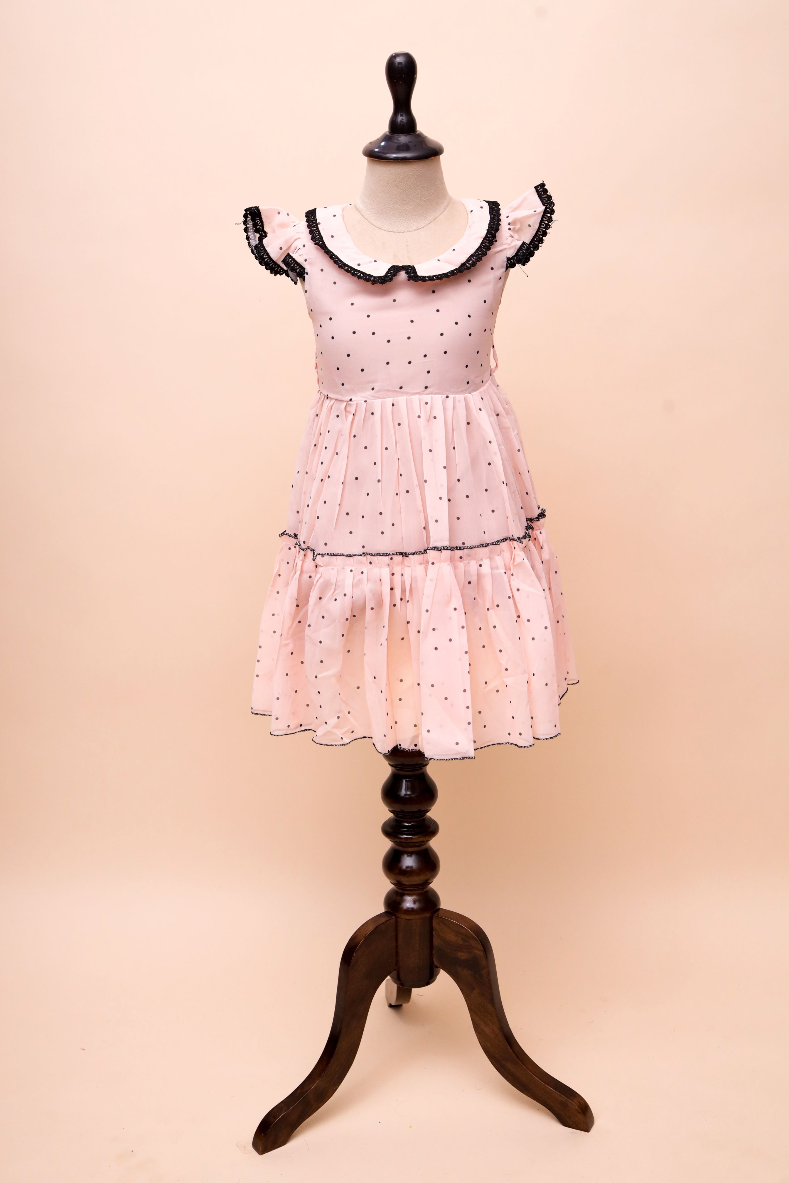Polka Dot Embroidery Party Frock