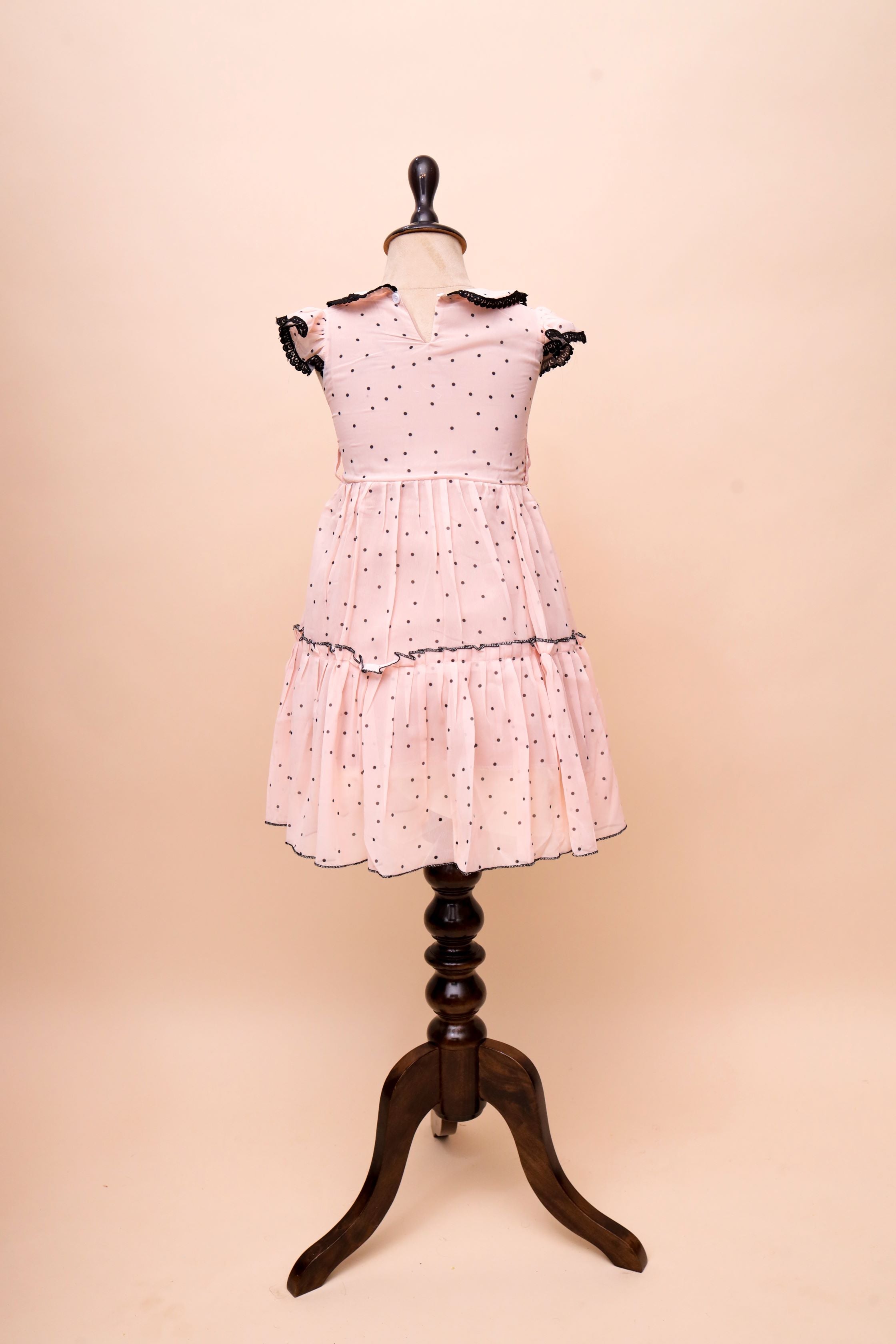 Polka Dot Embroidery Party Frock