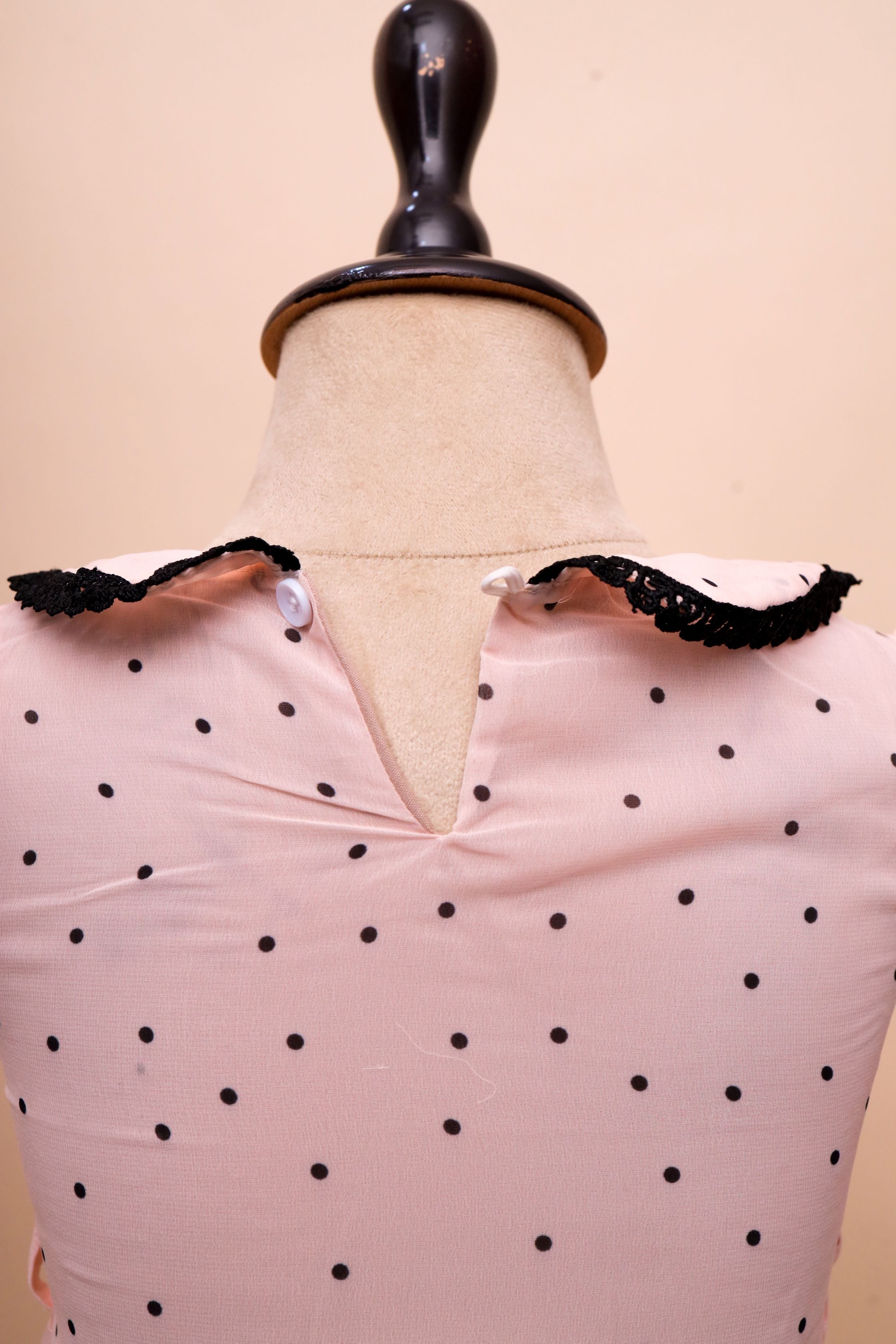 Polka Dot Embroidery Party Frock