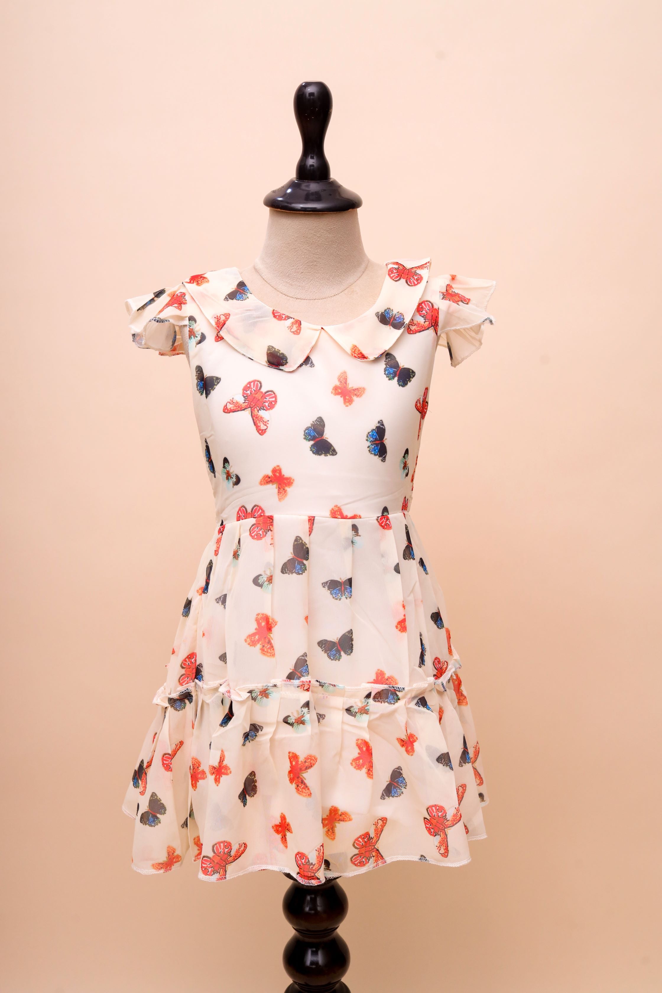 Butterfly Print Frock Dress