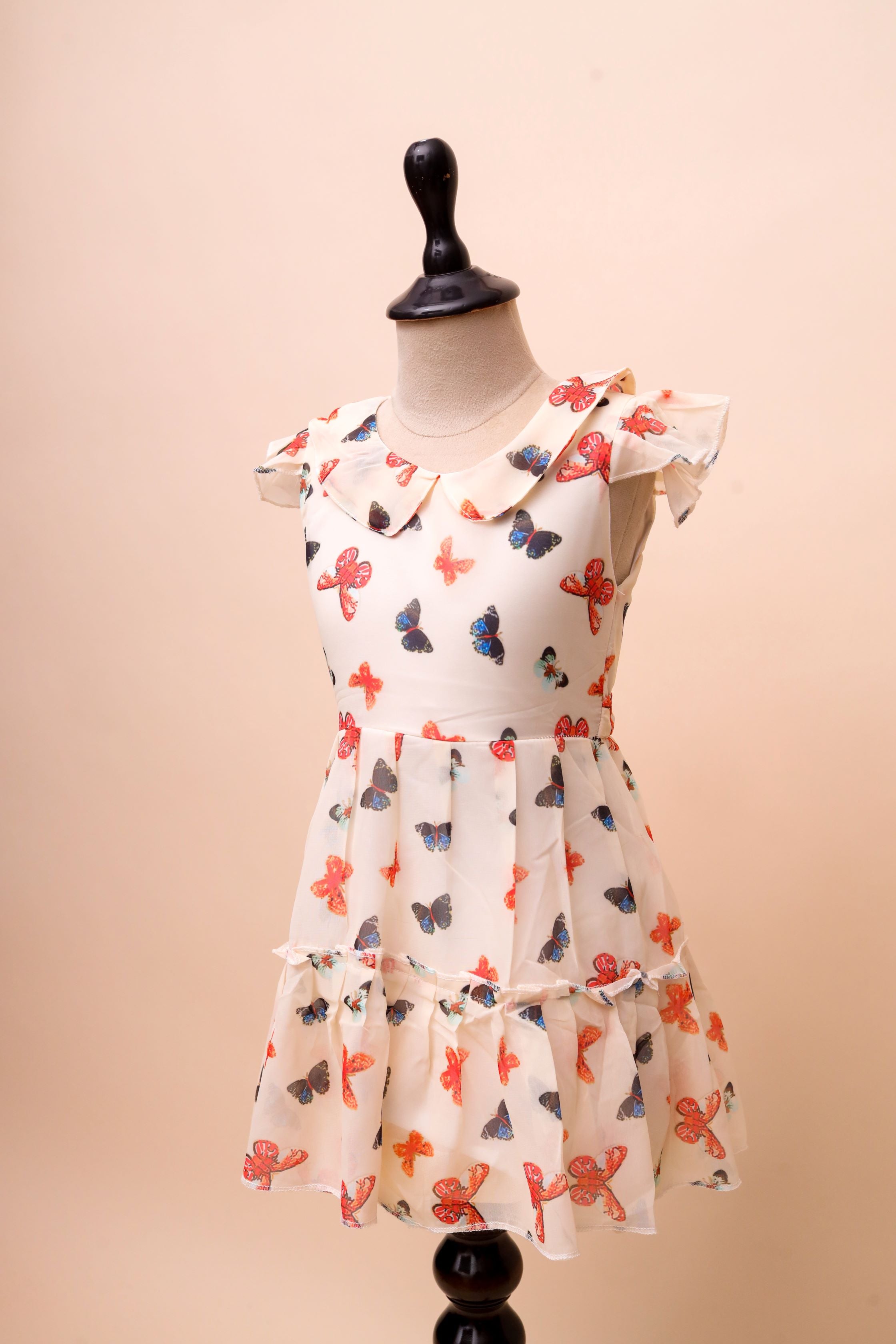 Butterfly Print Frock Dress