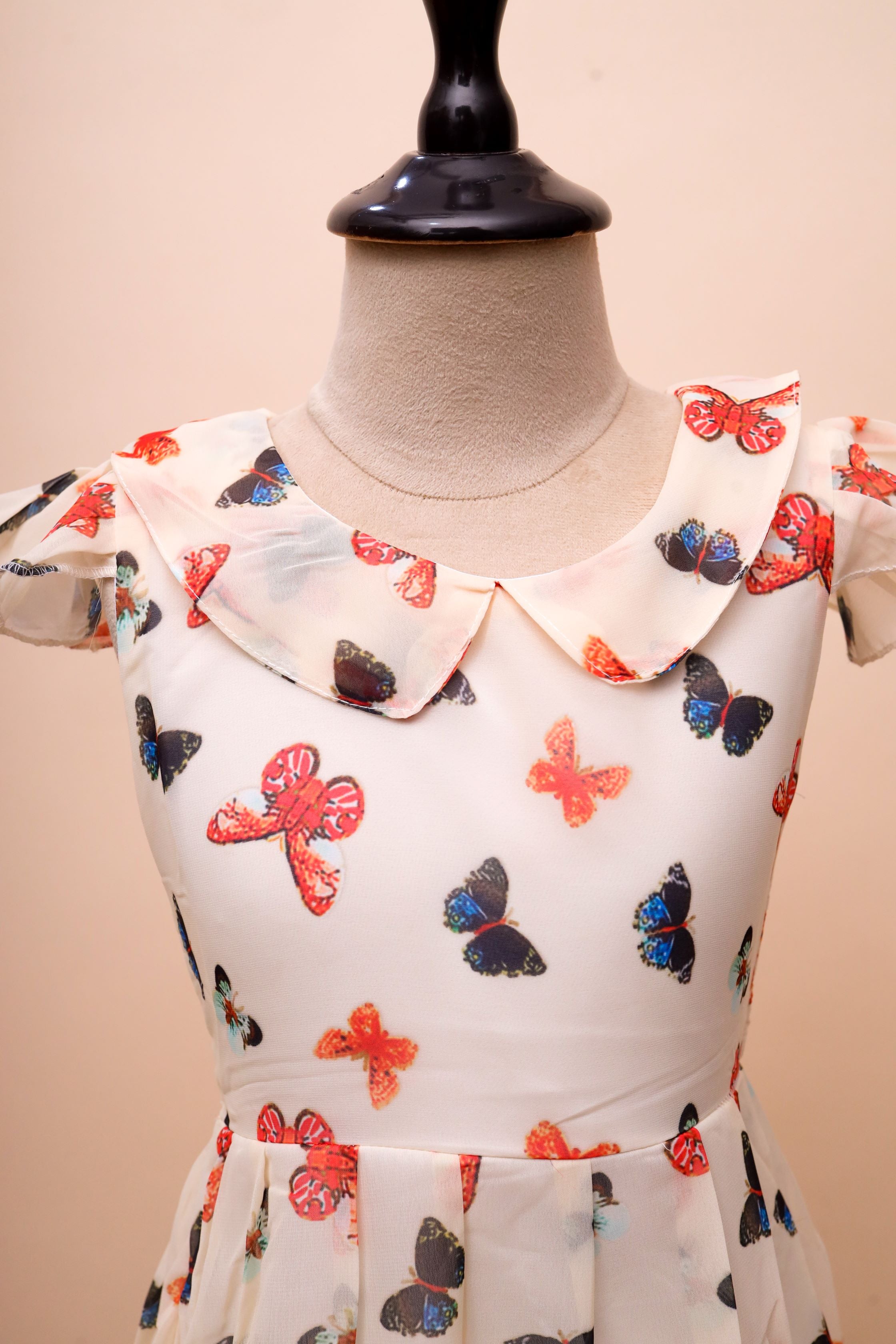 Butterfly Print Frock Dress