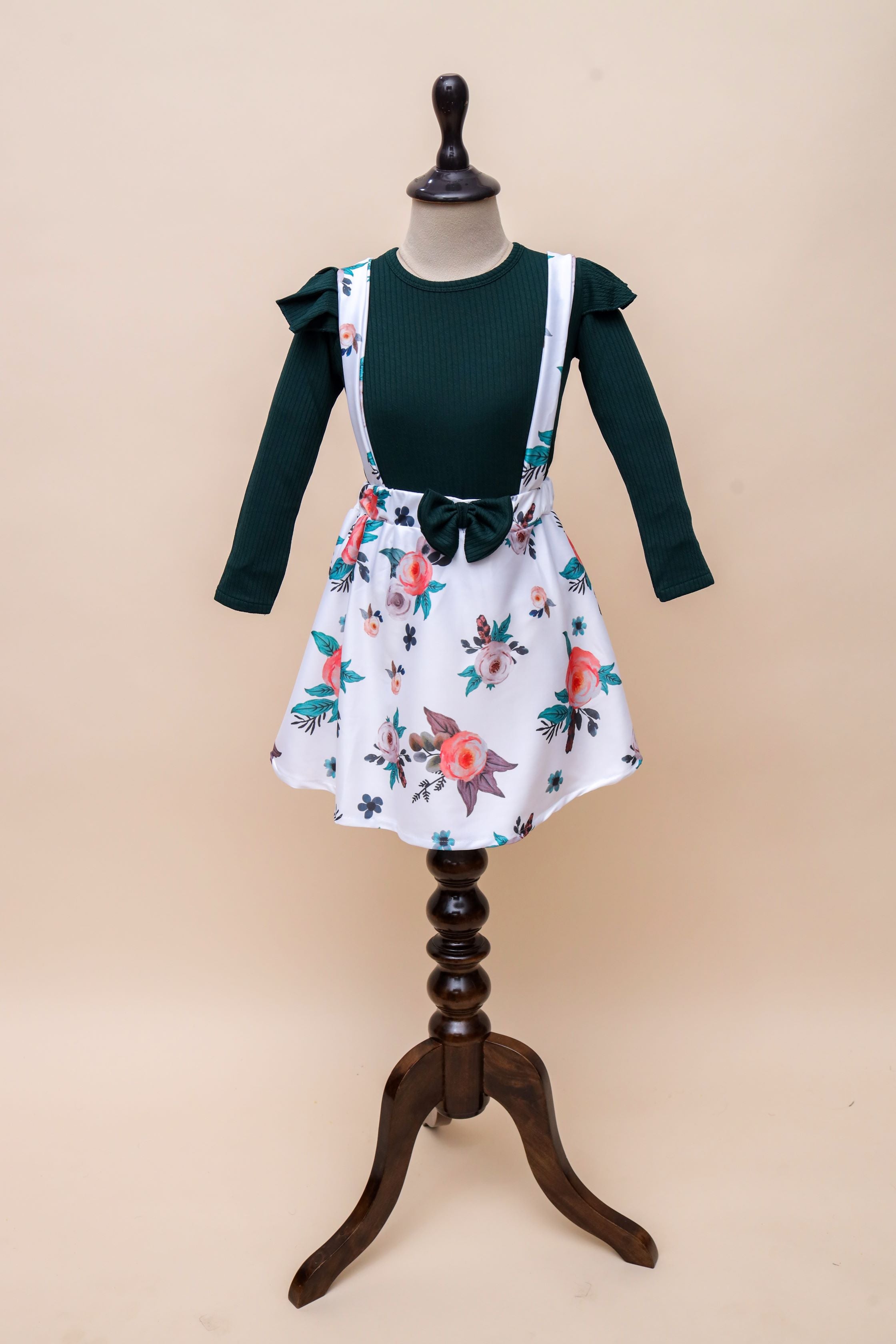 Floral Suspender Dress & Top Set