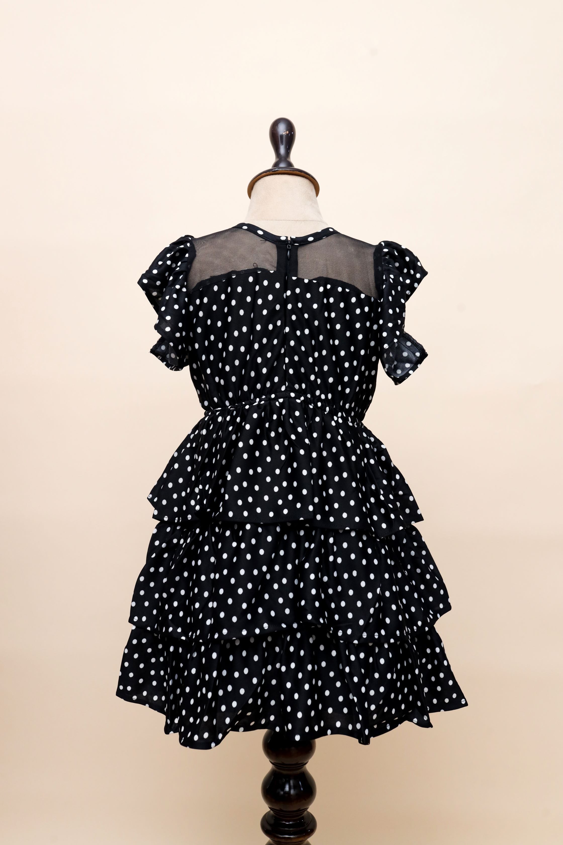 Polka Dot Layered Party Frock Dress