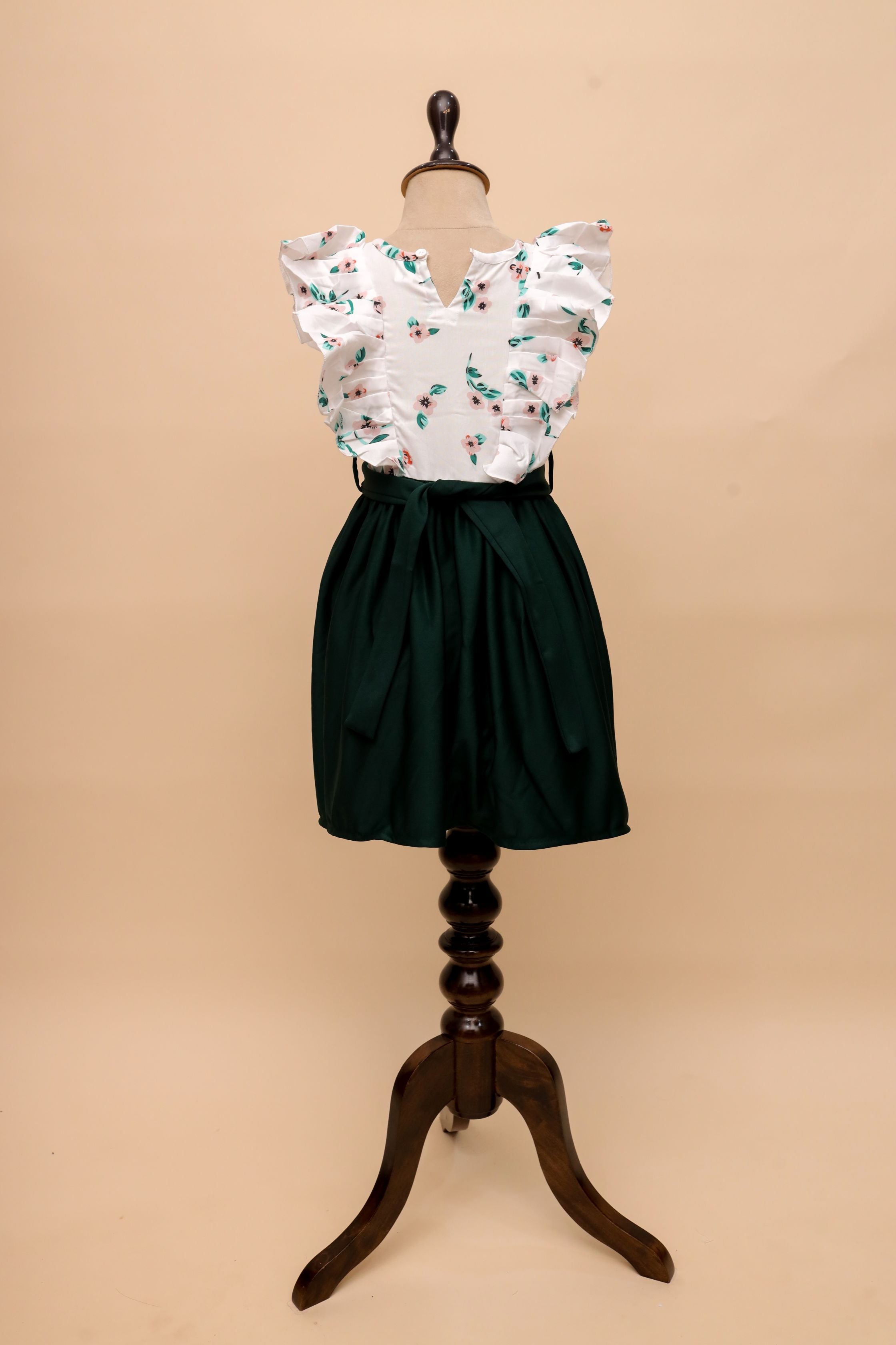Vibrant Ruffle Sleeves Party Dress