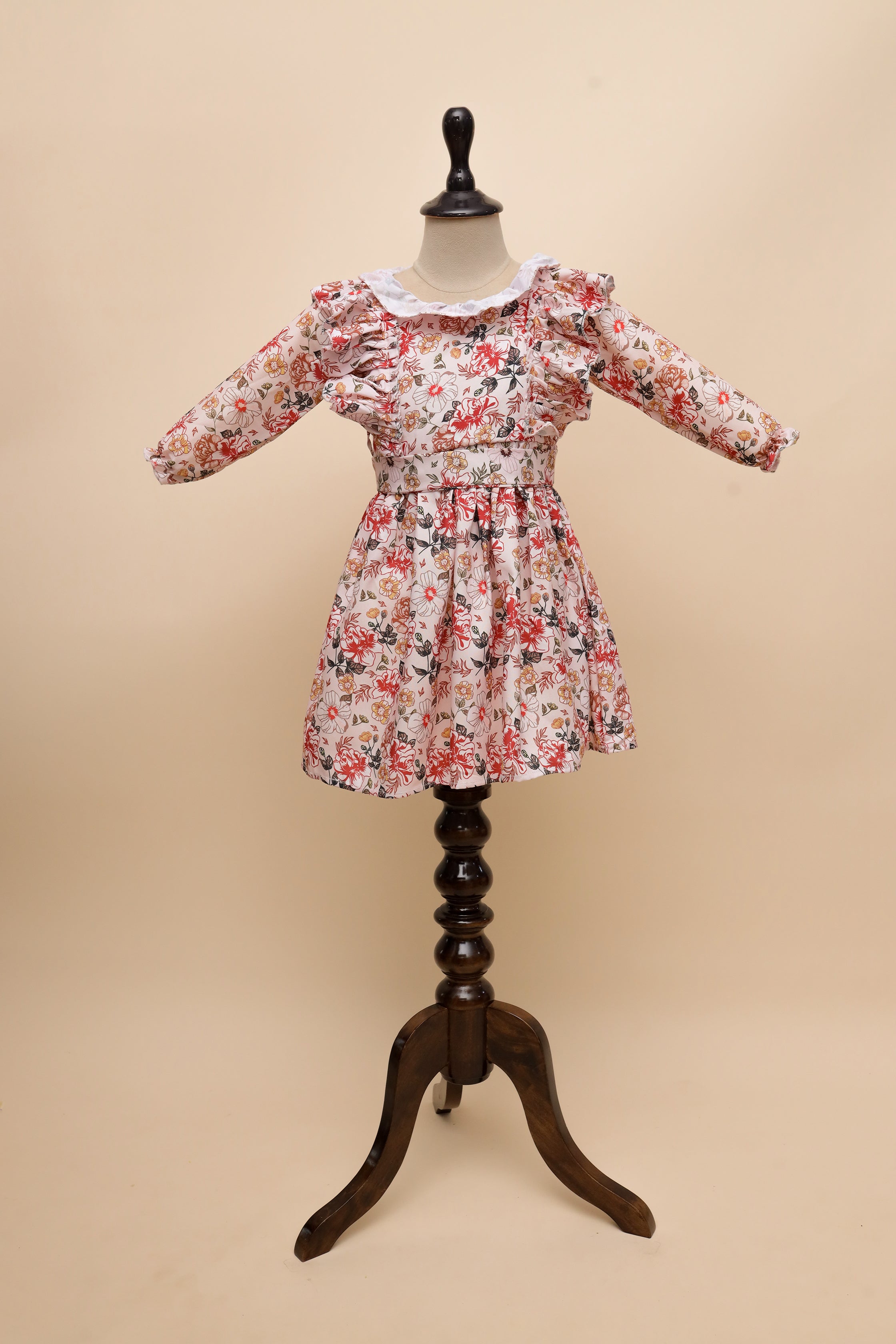 Autumn Blossom Ruffle Frock