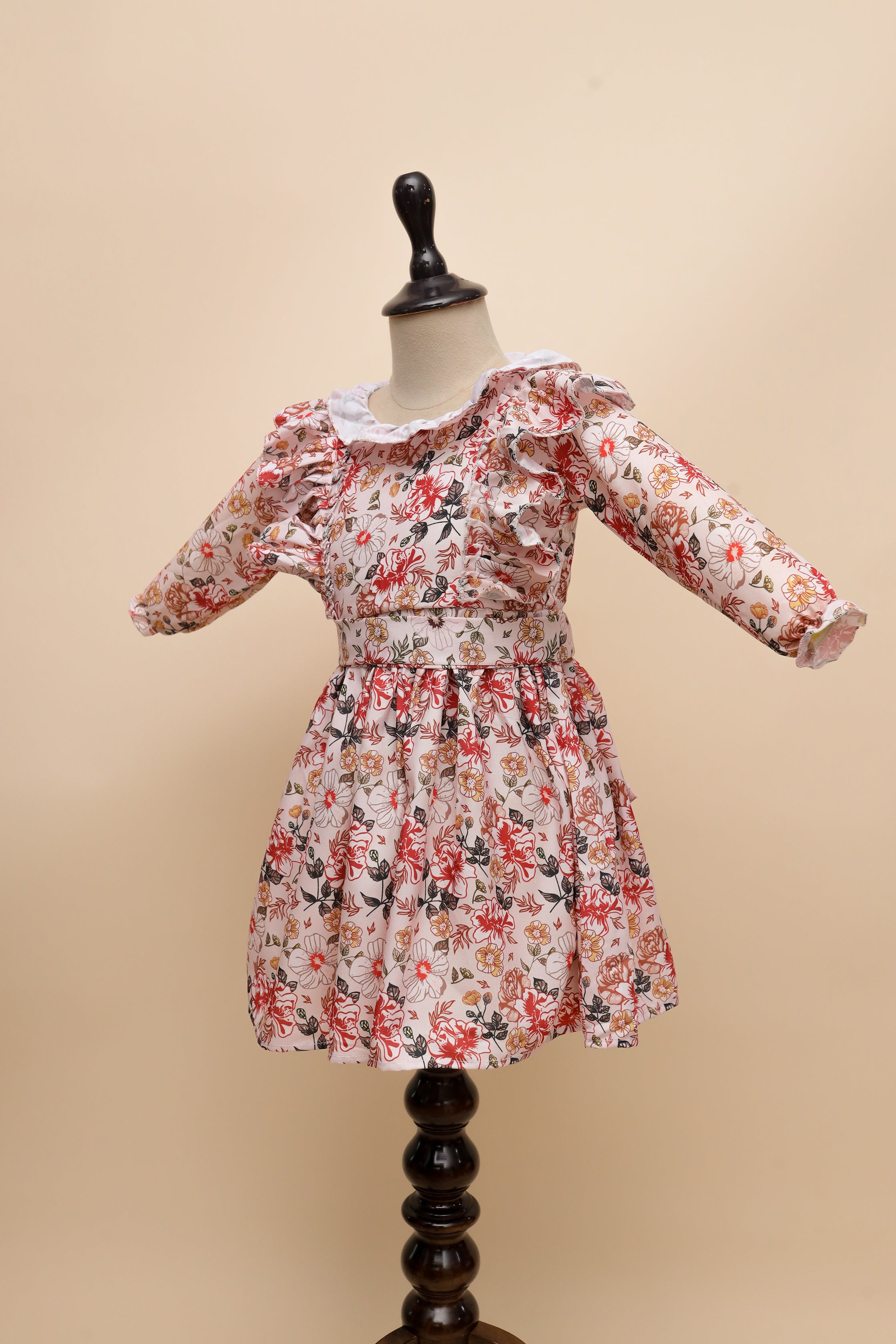 Autumn Blossom Ruffle Frock