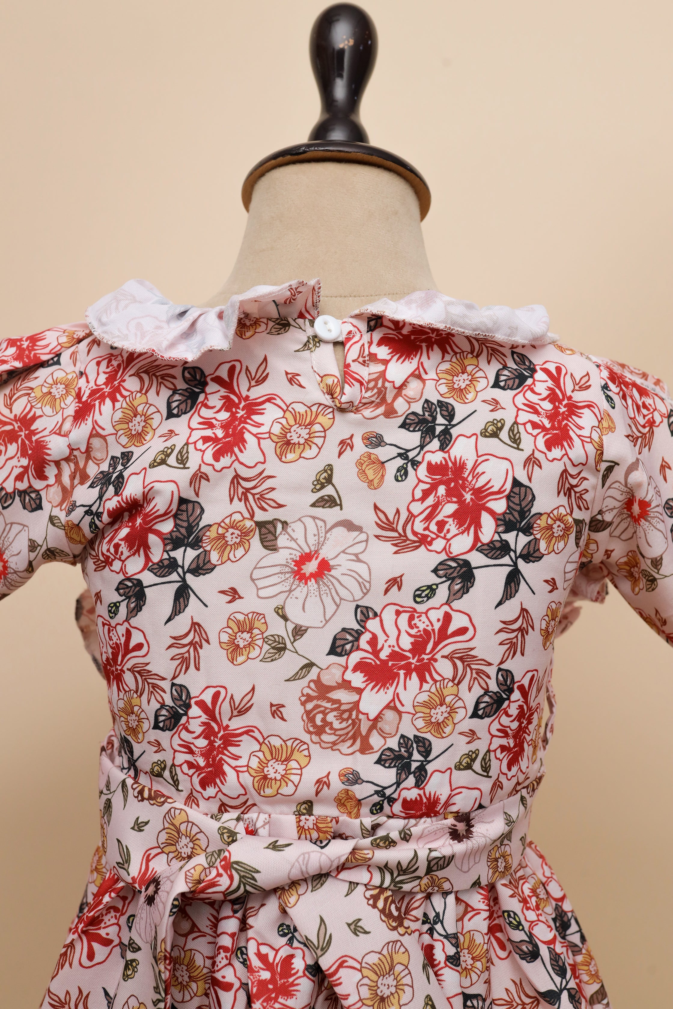 Autumn Blossom Ruffle Frock