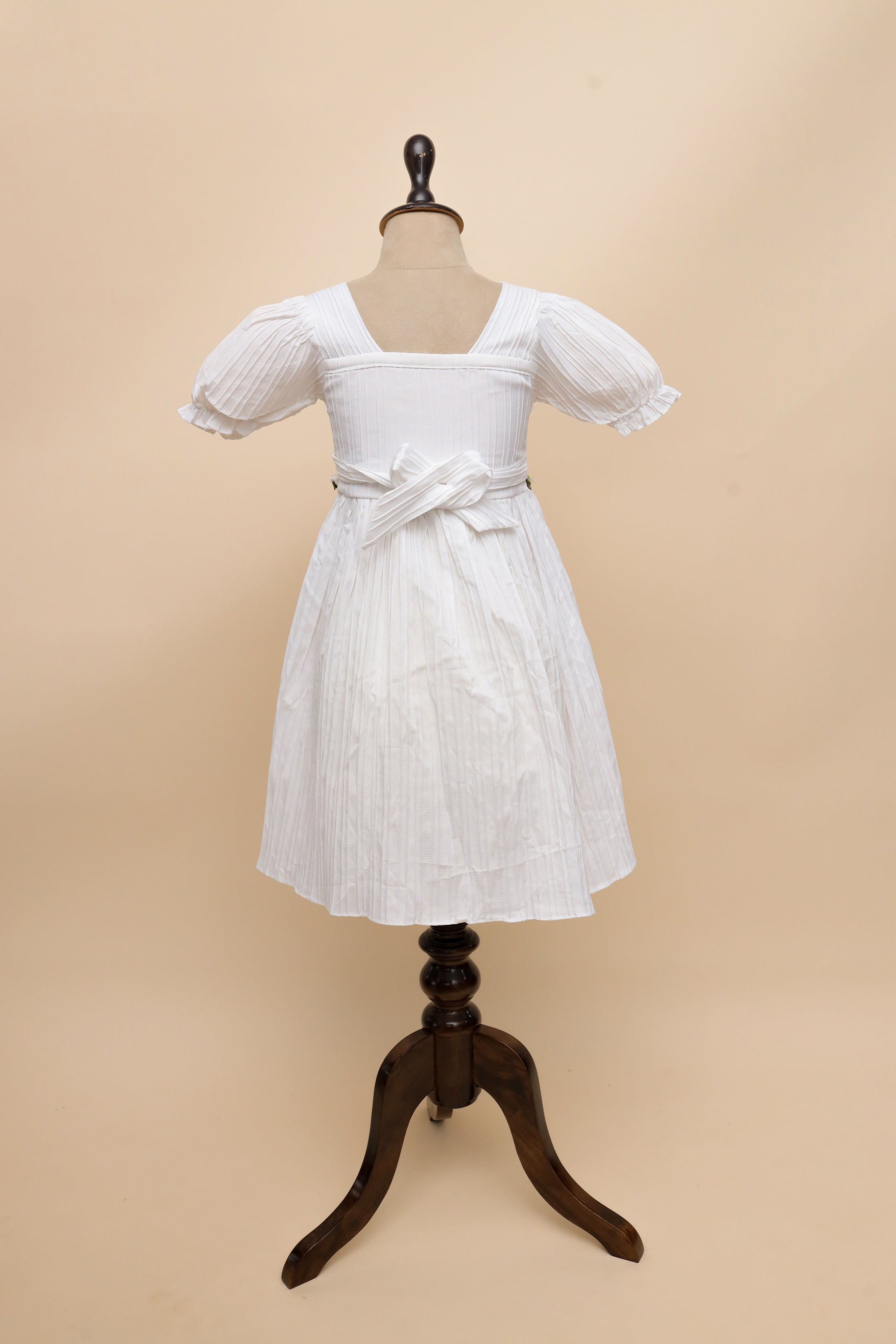 White Garden Embroidered Frock