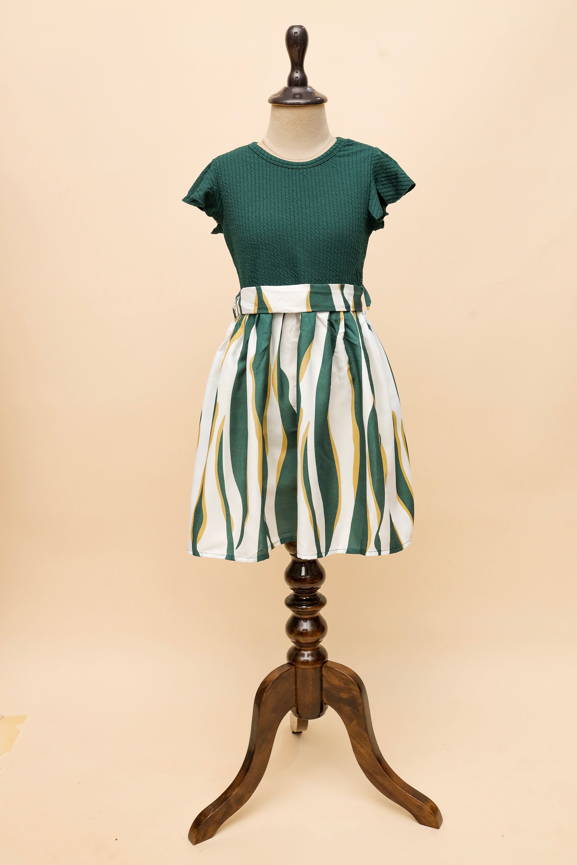 Rust Wave Ruffle Frock
