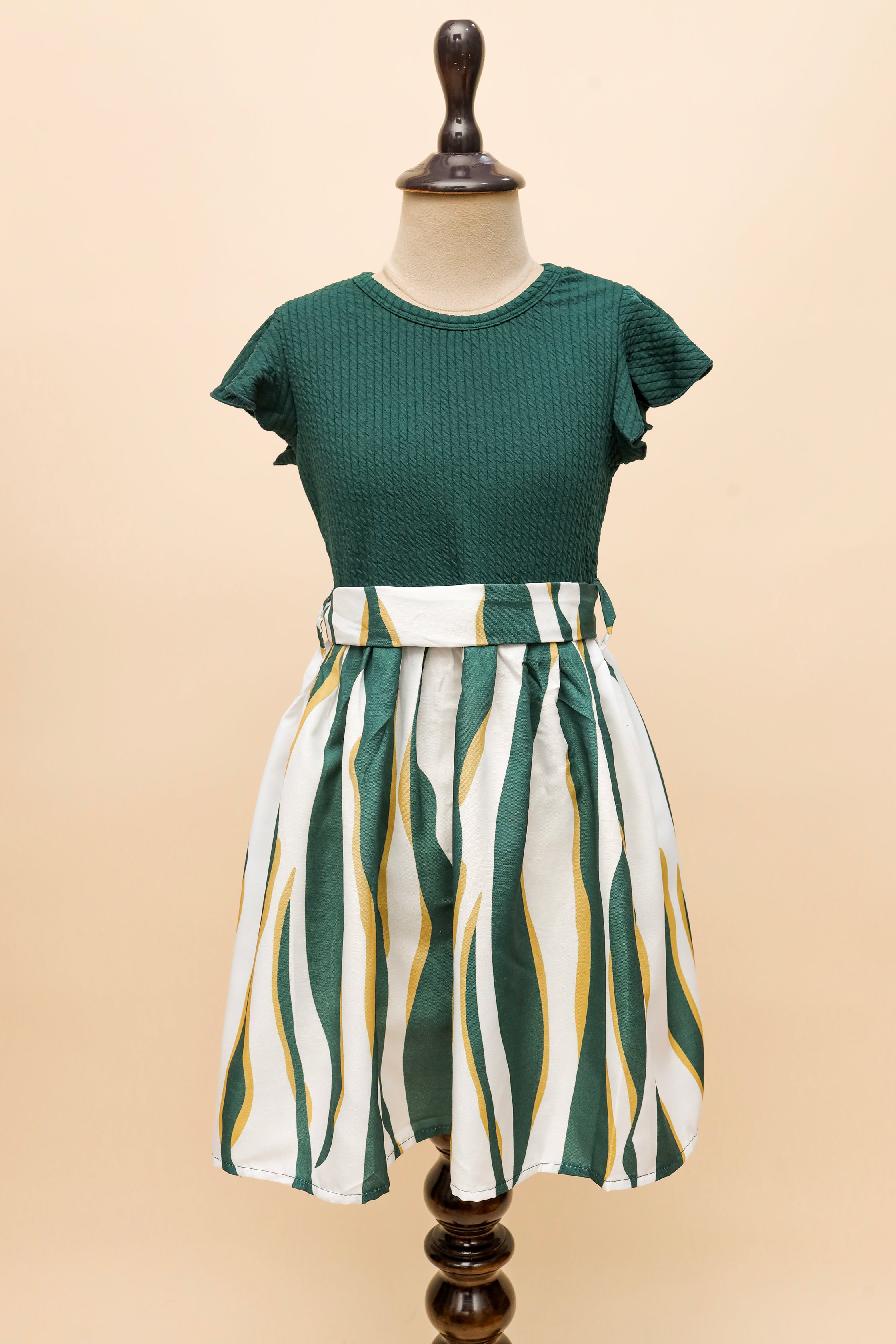 Rust Wave Ruffle Frock