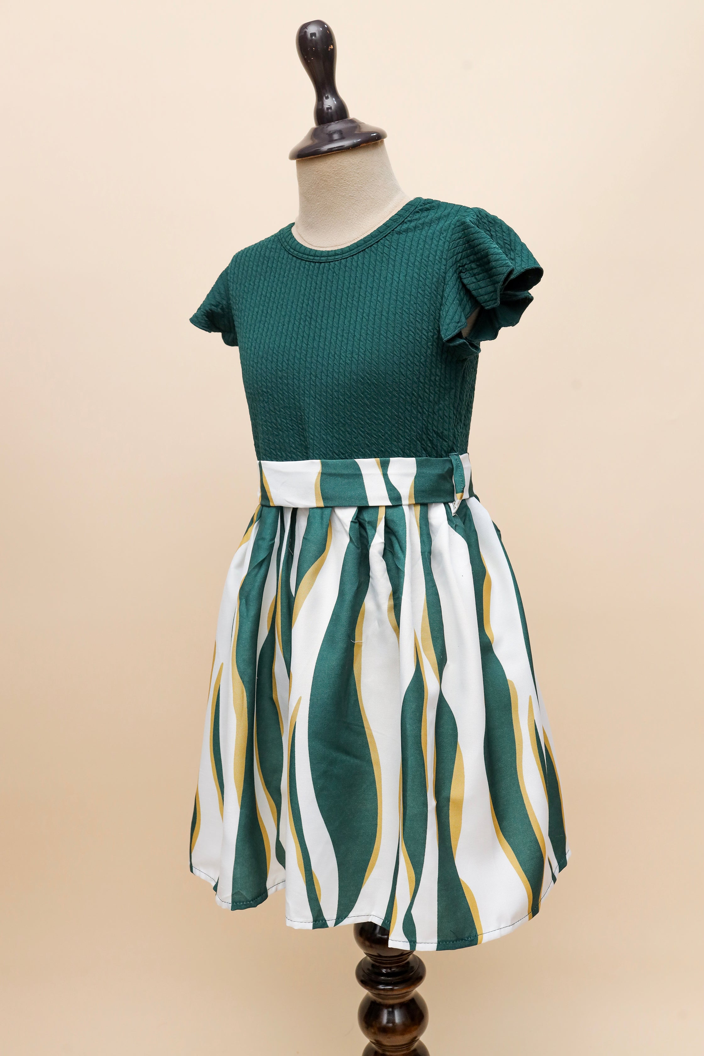 Rust Wave Ruffle Frock