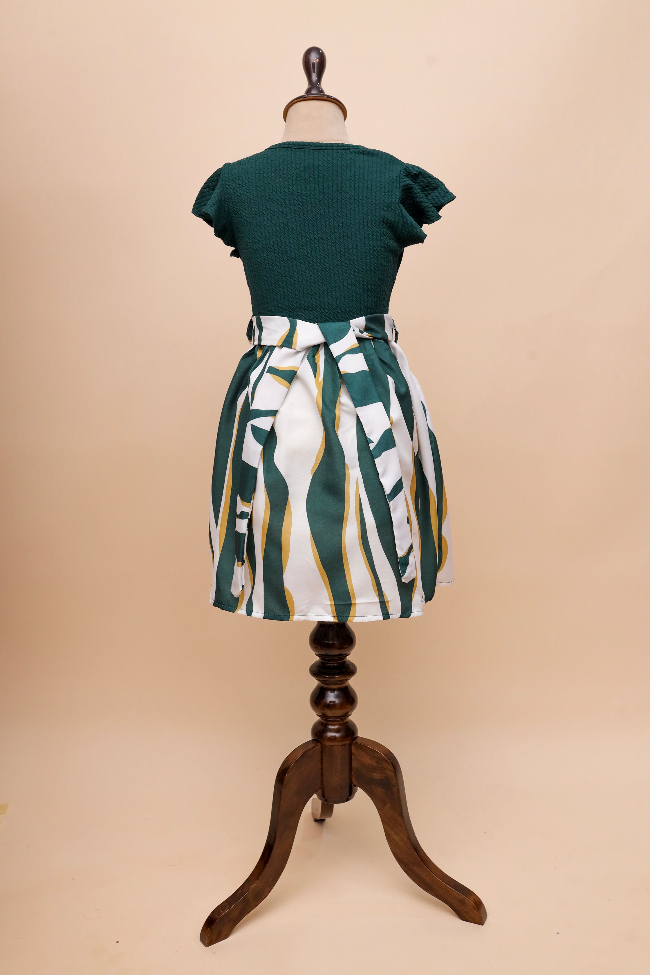 Rust Wave Ruffle Frock