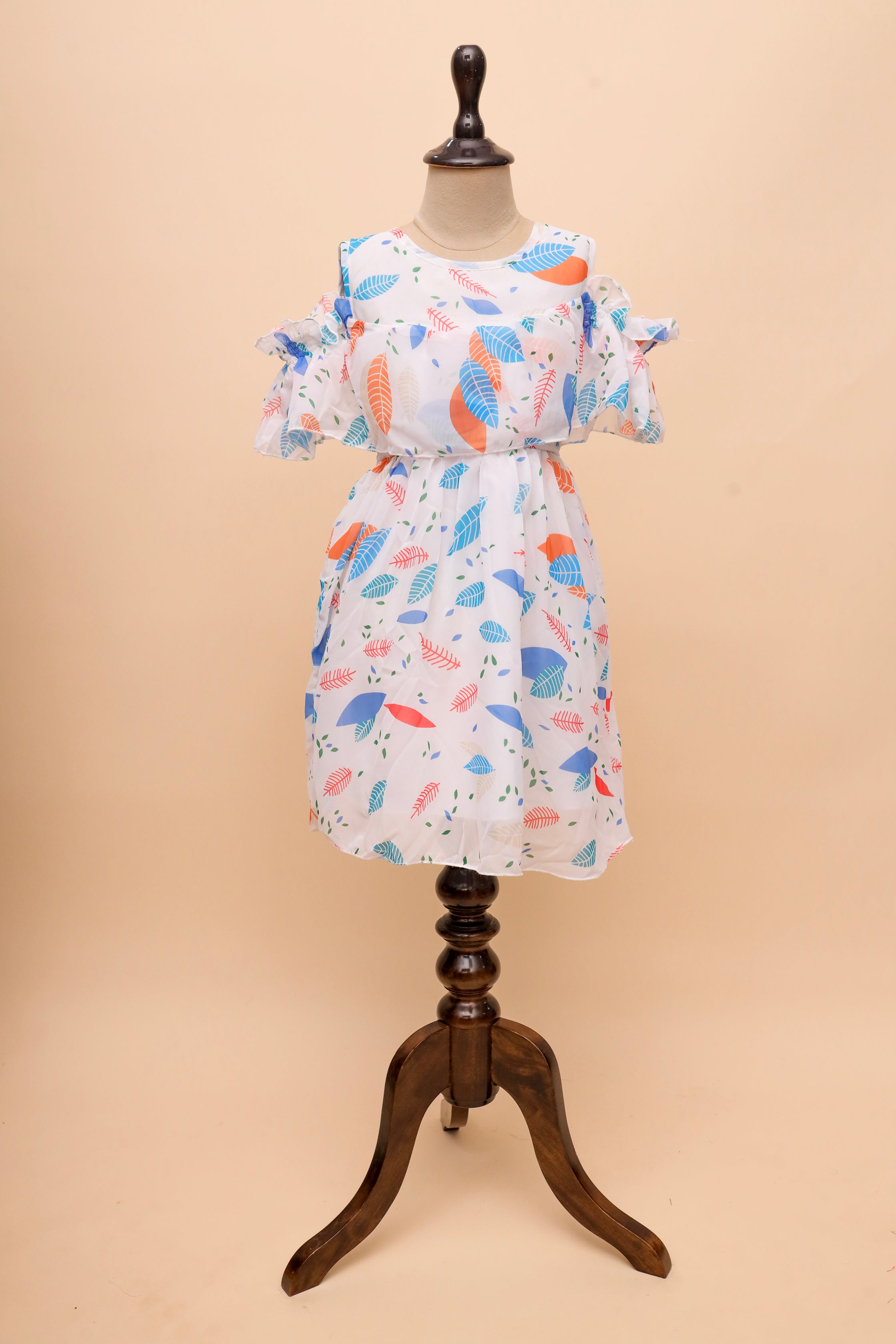 Breezy Leaf Print Frock