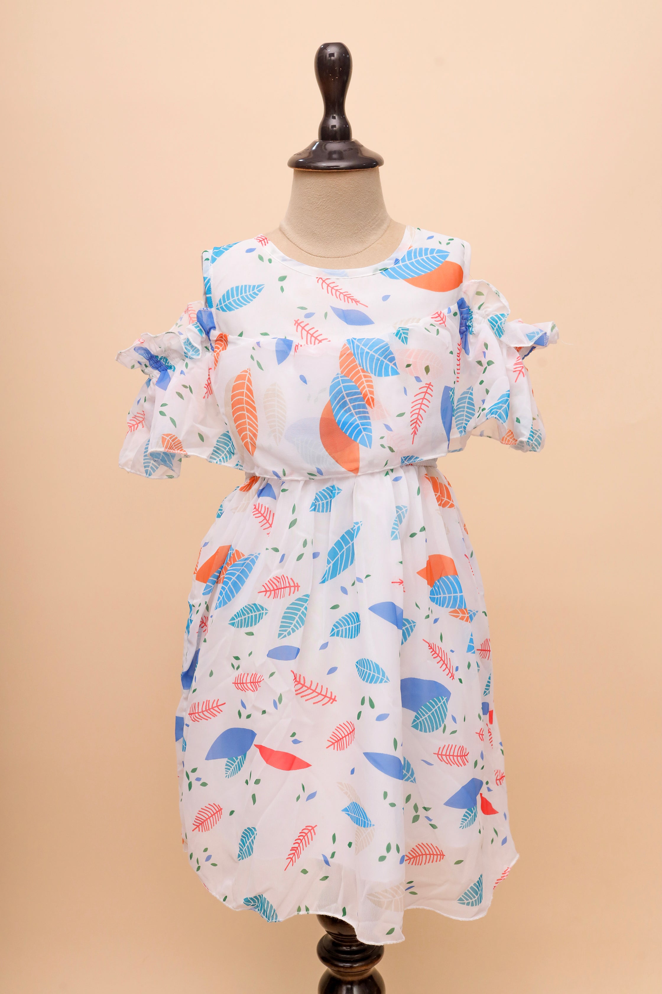 Breezy Leaf Print Frock