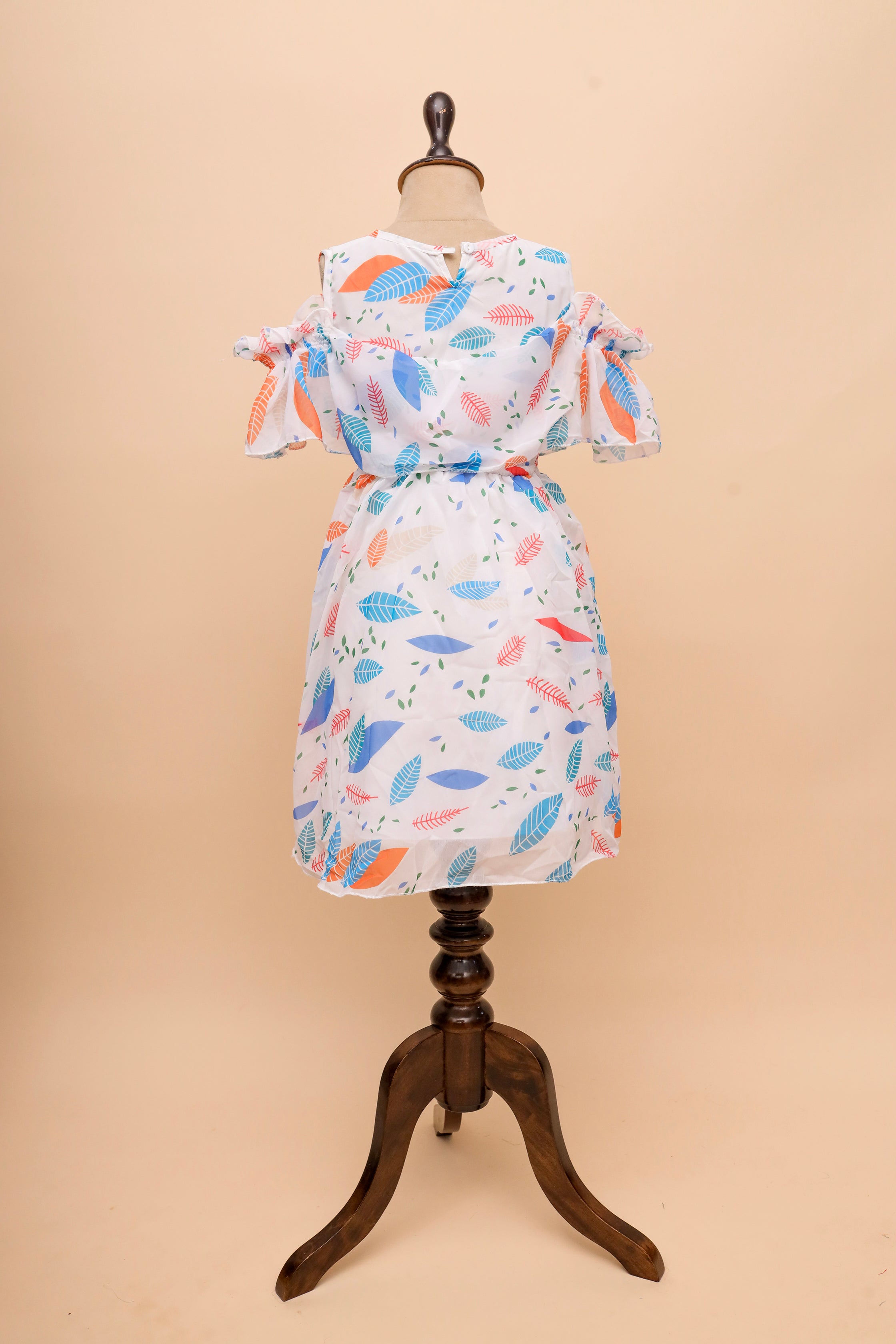 Breezy Leaf Print Frock