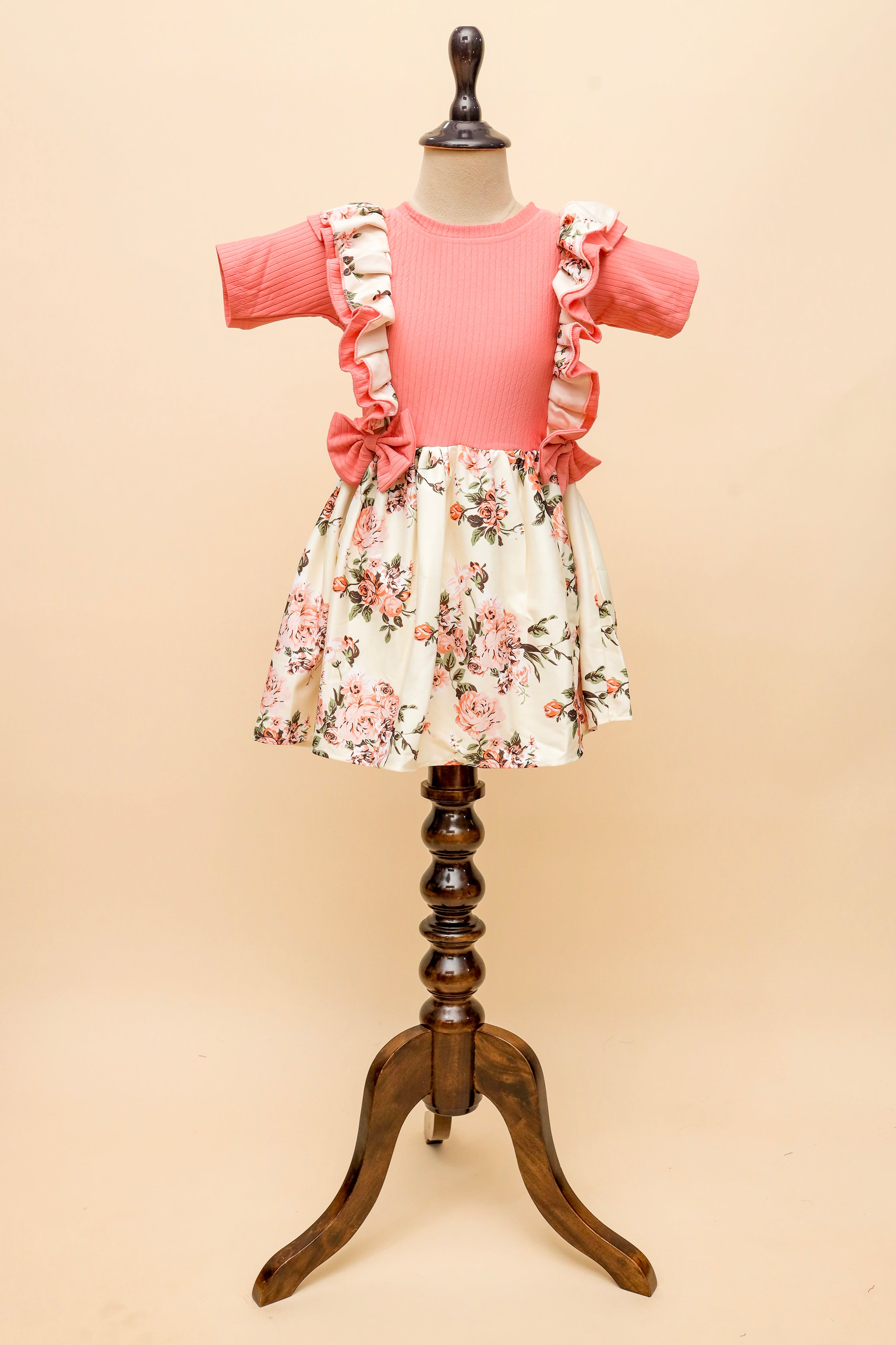 Peach Blossom Ruffle Frock