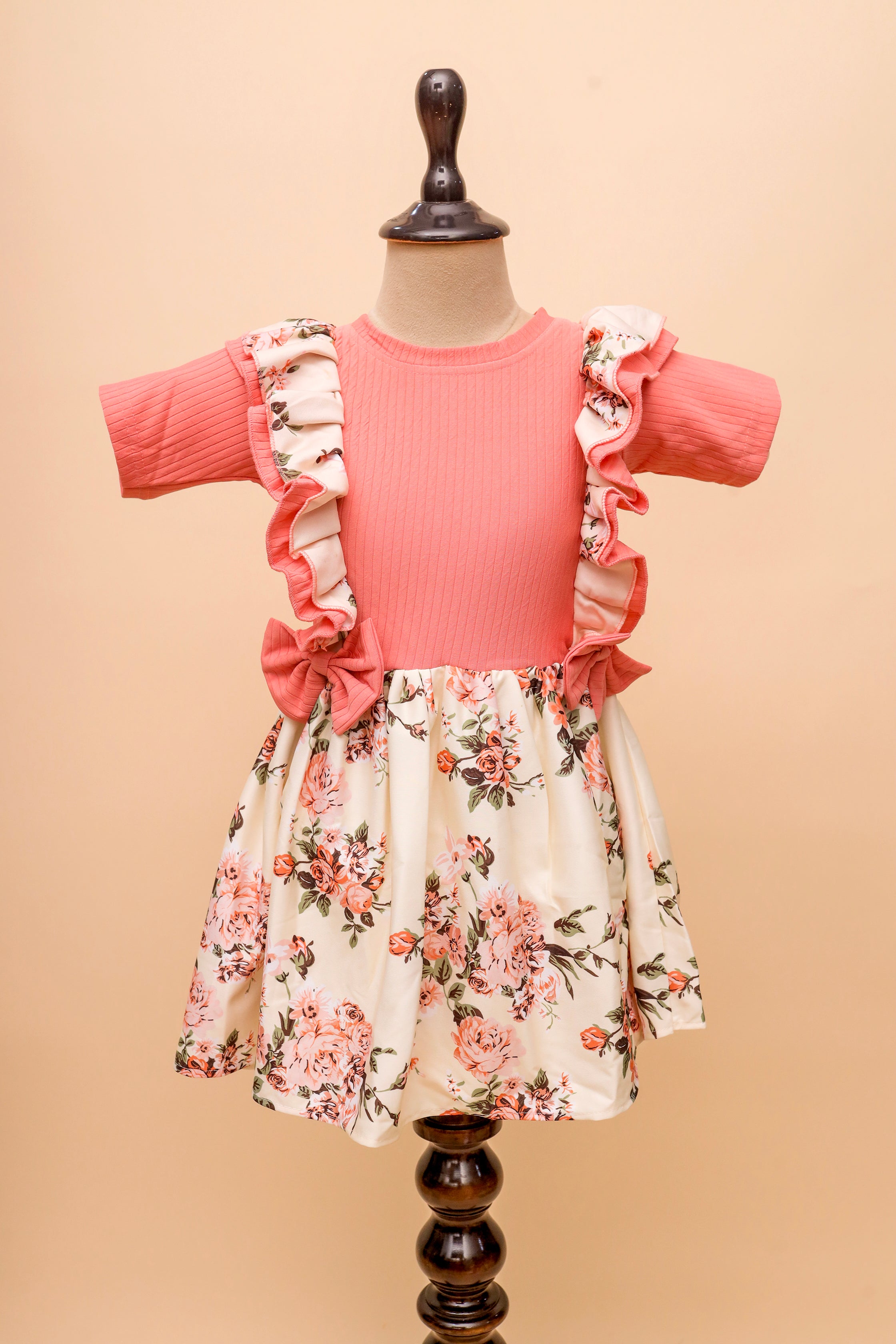 Peach Blossom Ruffle Frock