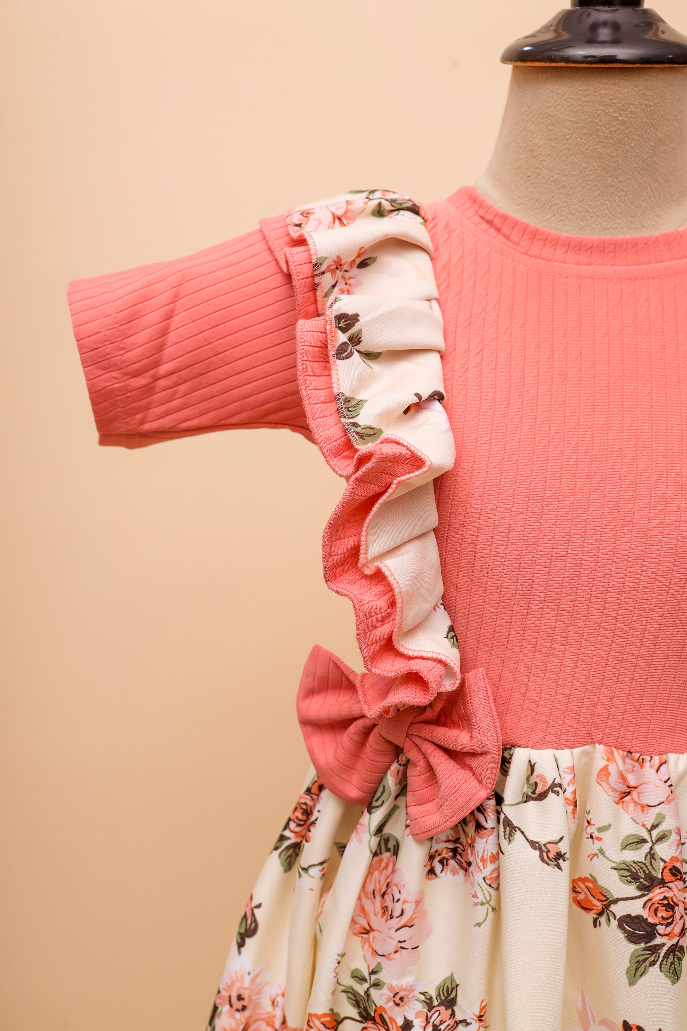 Peach Blossom Ruffle Frock