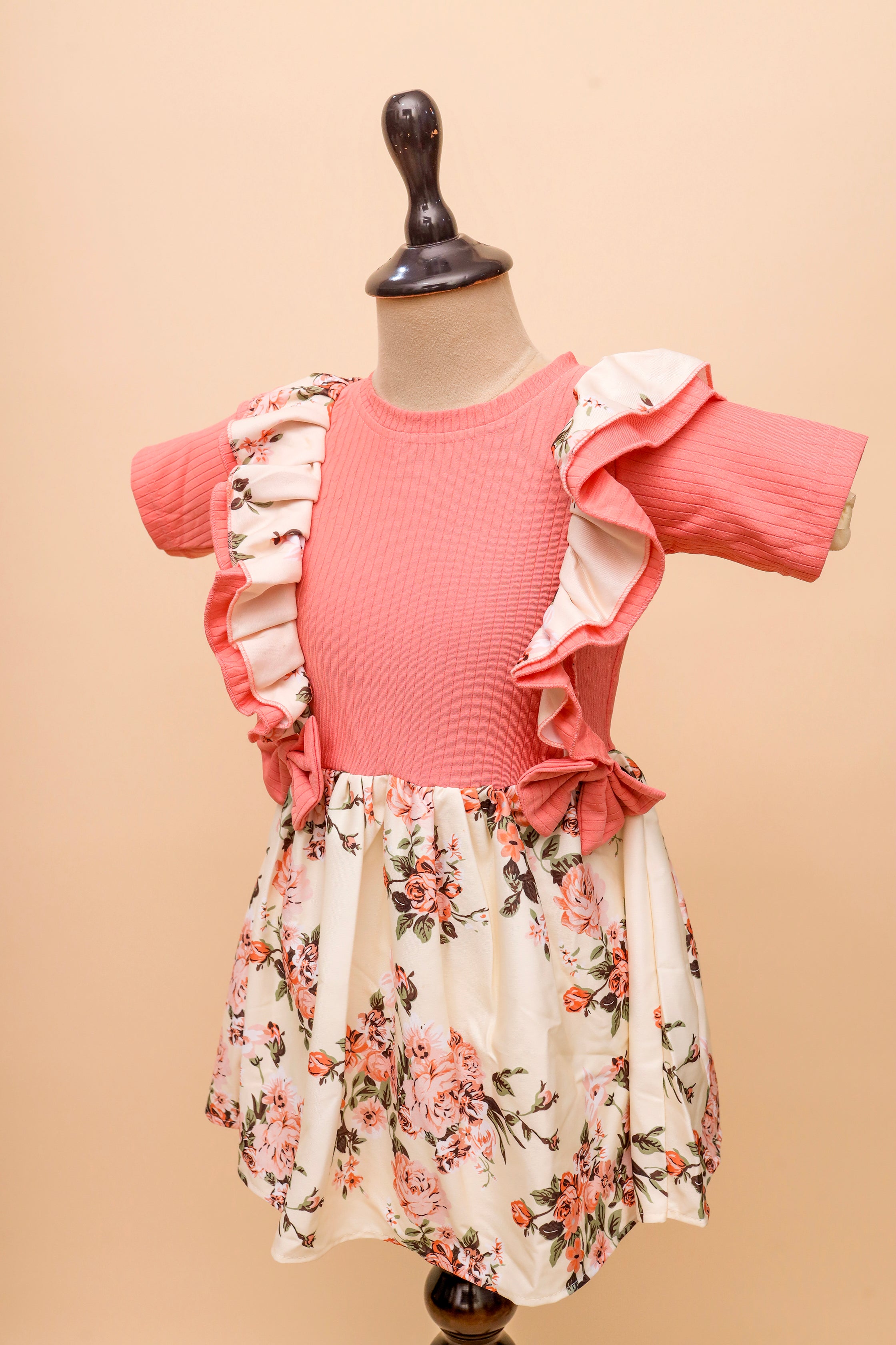 Peach Blossom Ruffle Frock