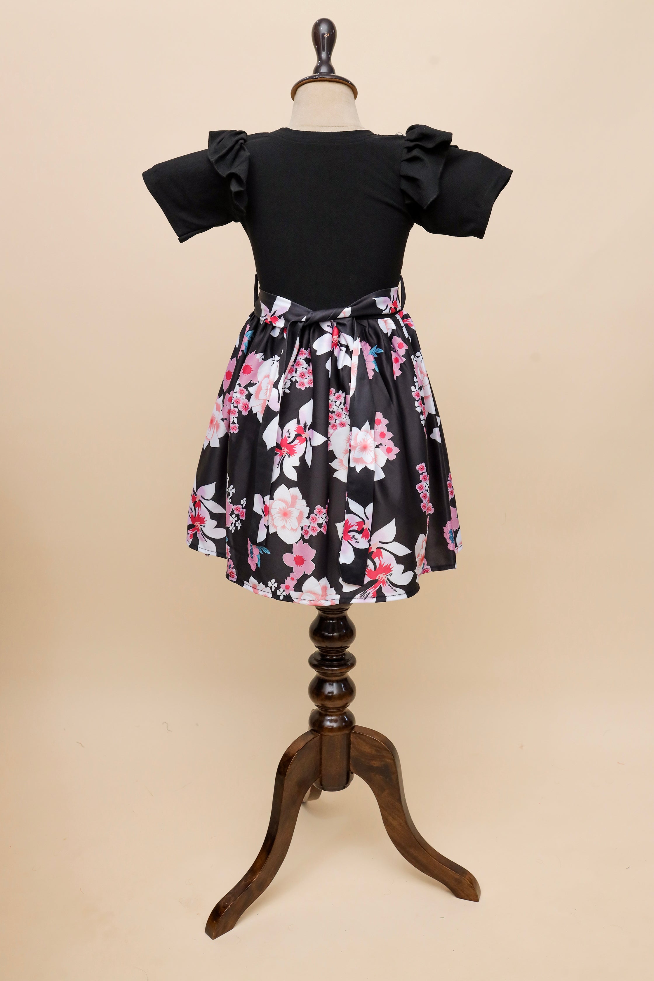 Midnight Bloom Ruffle Frock