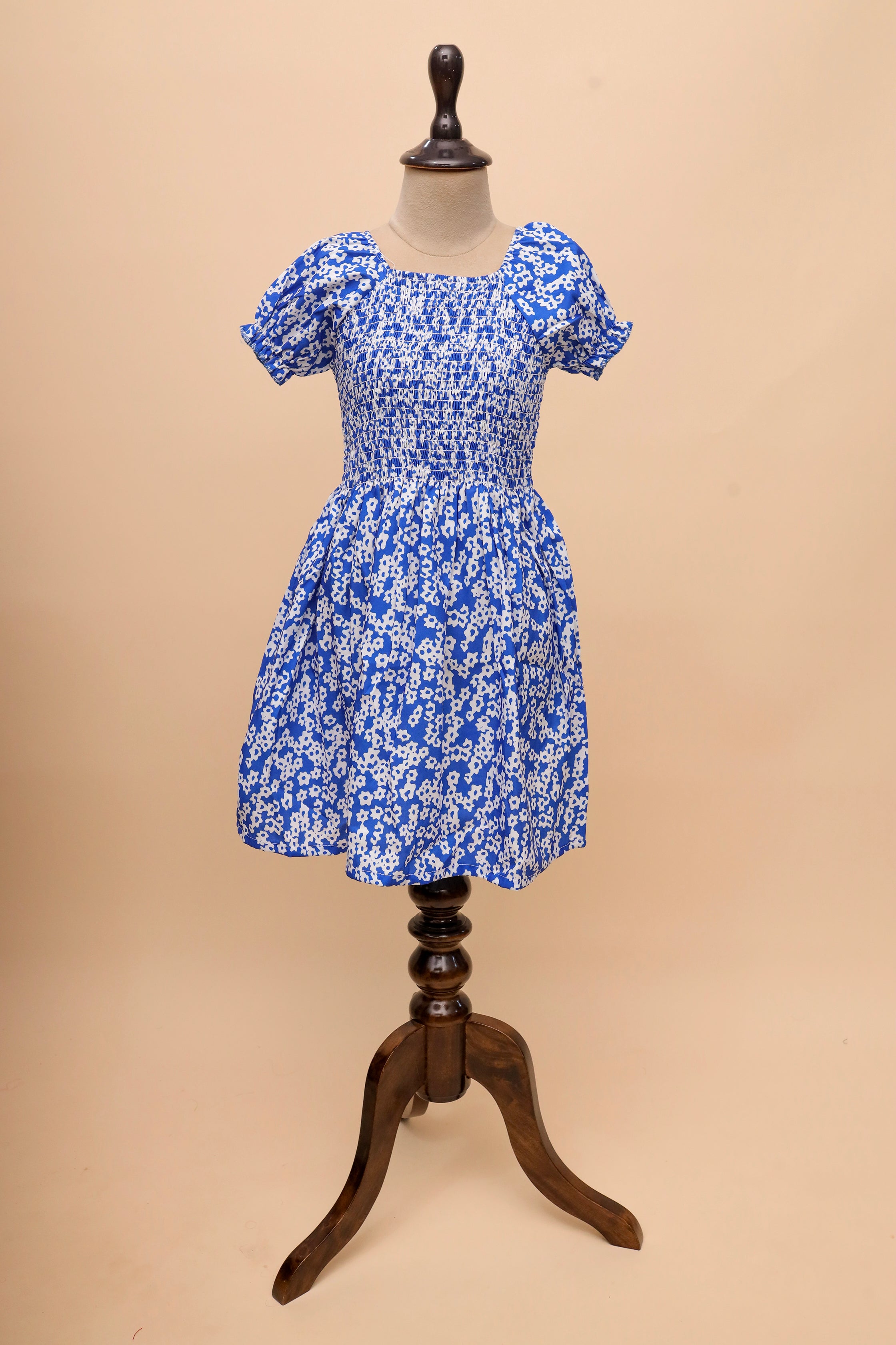 Azure Daisy Smocked Frock