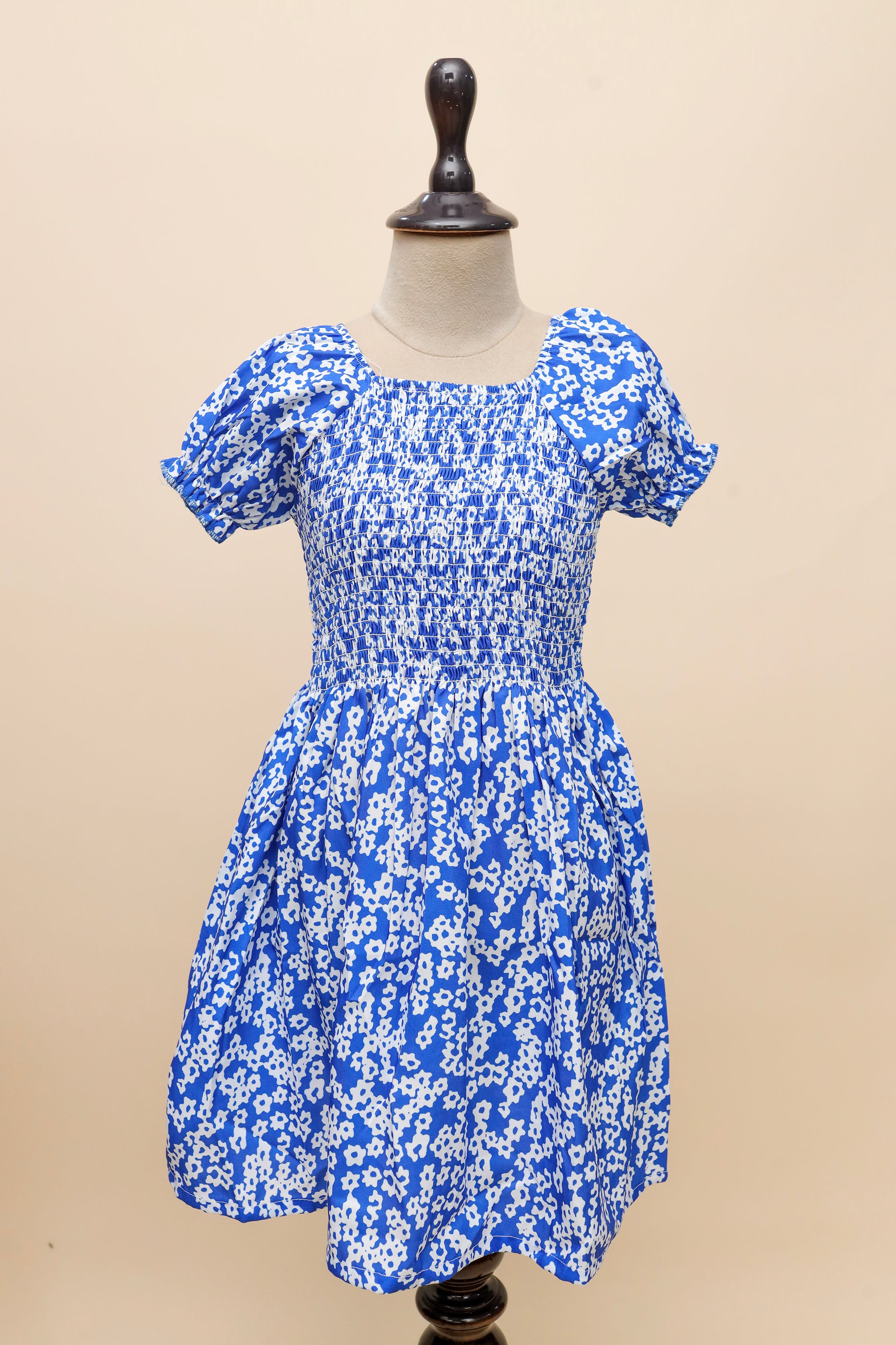 Azure Daisy Smocked Frock