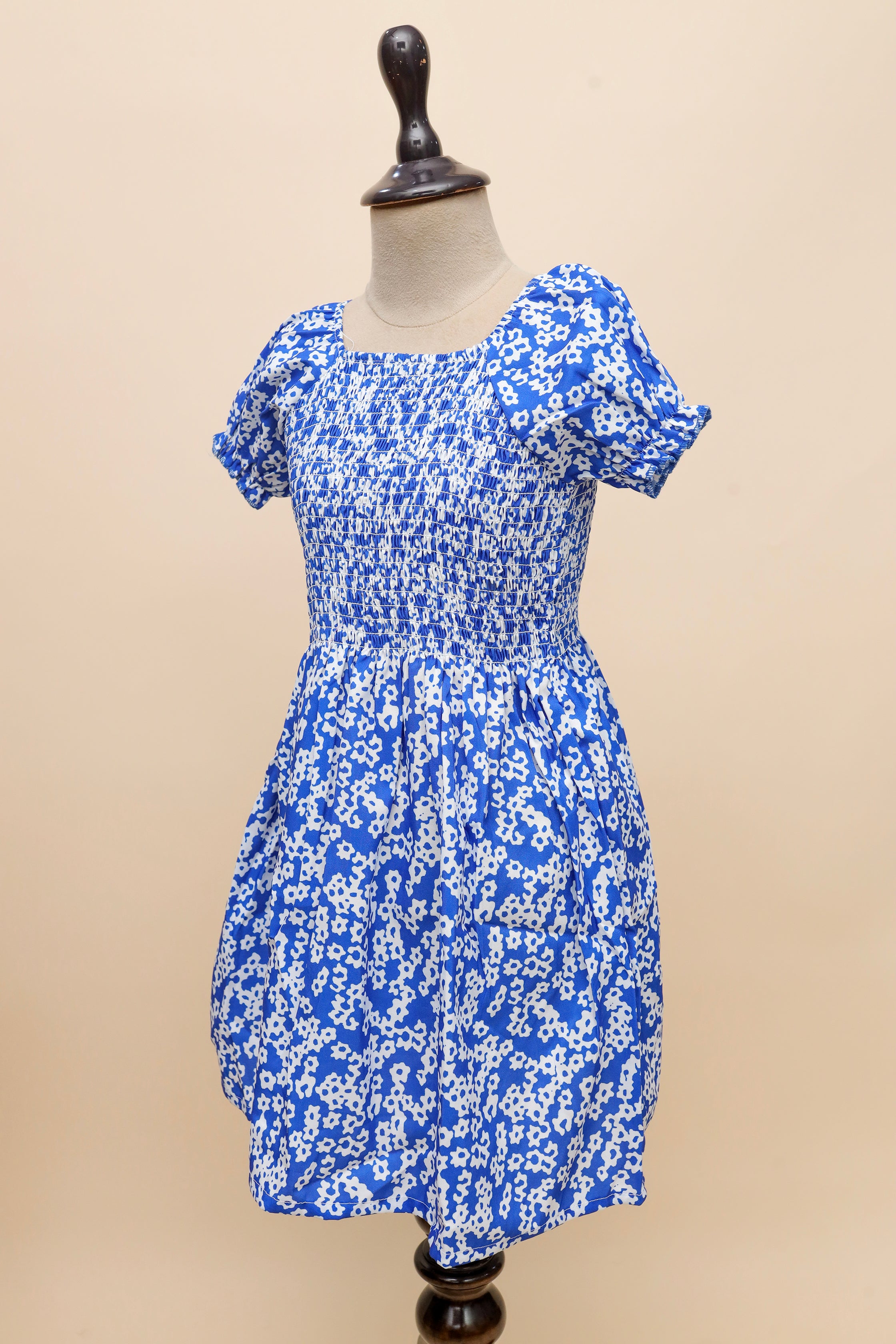 Azure Daisy Smocked Frock