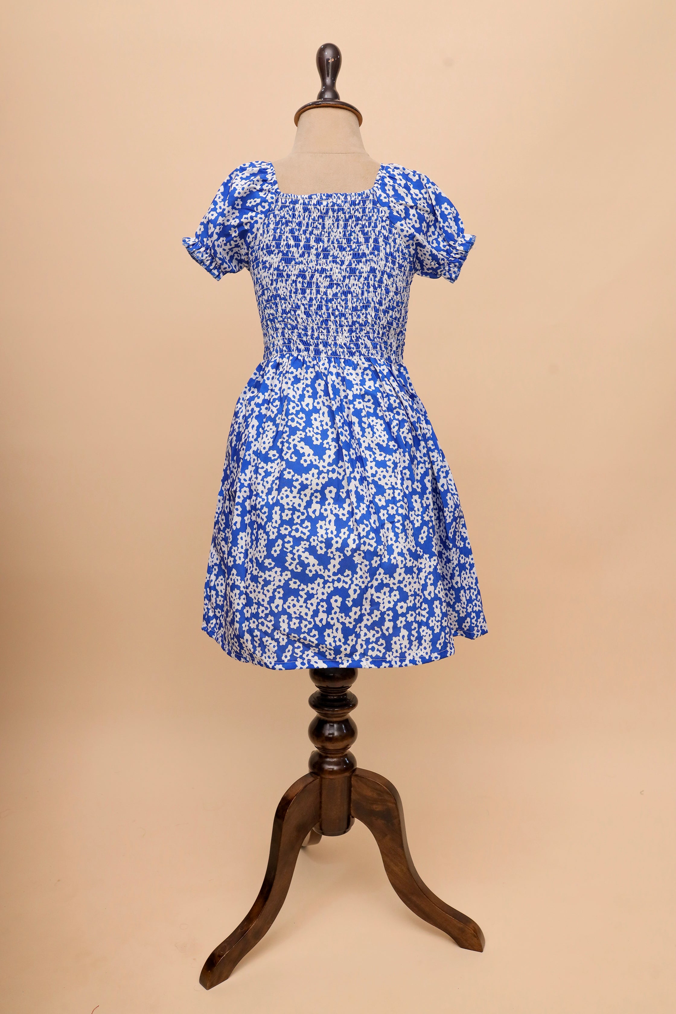 Azure Daisy Smocked Frock