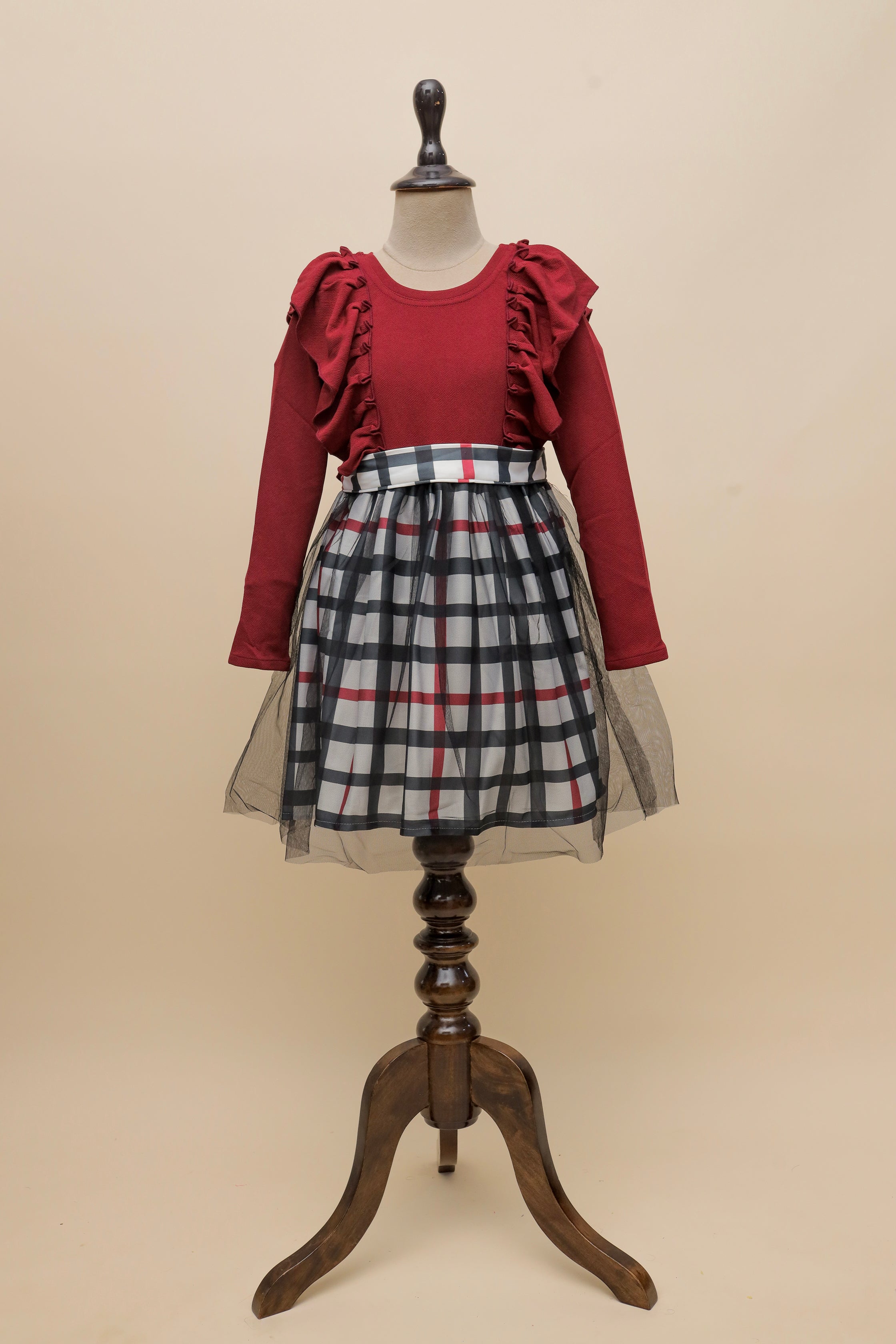 Heritage Plaid Bow Frock