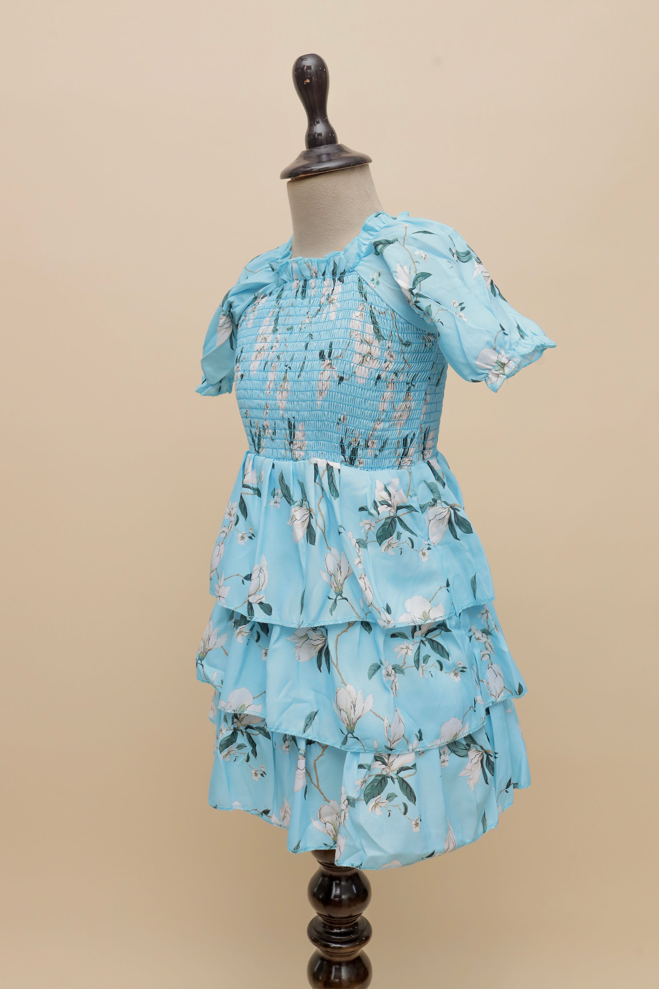 Azure Magnolia Tiered Frock