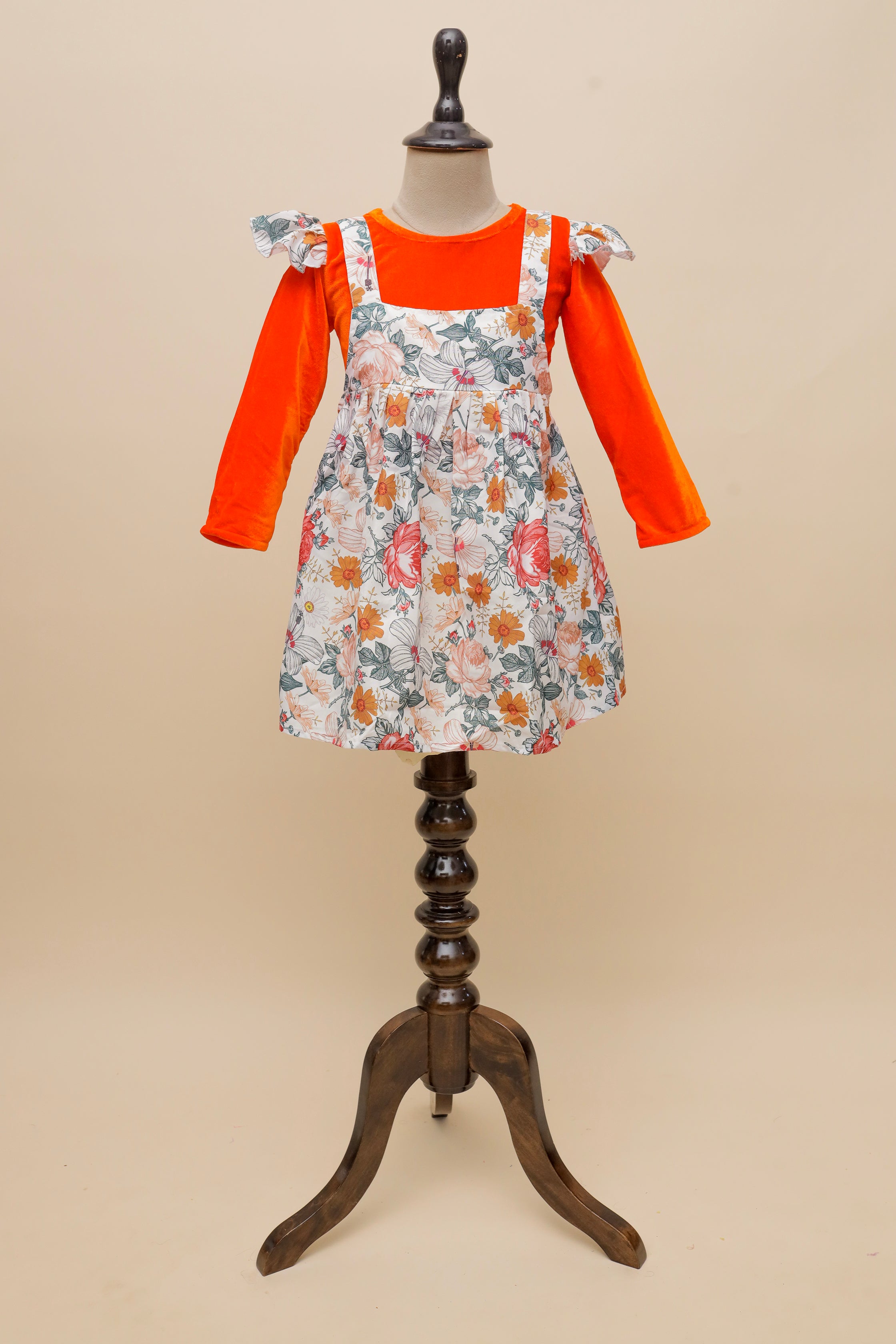 Orange Blossom Dungaree Dress