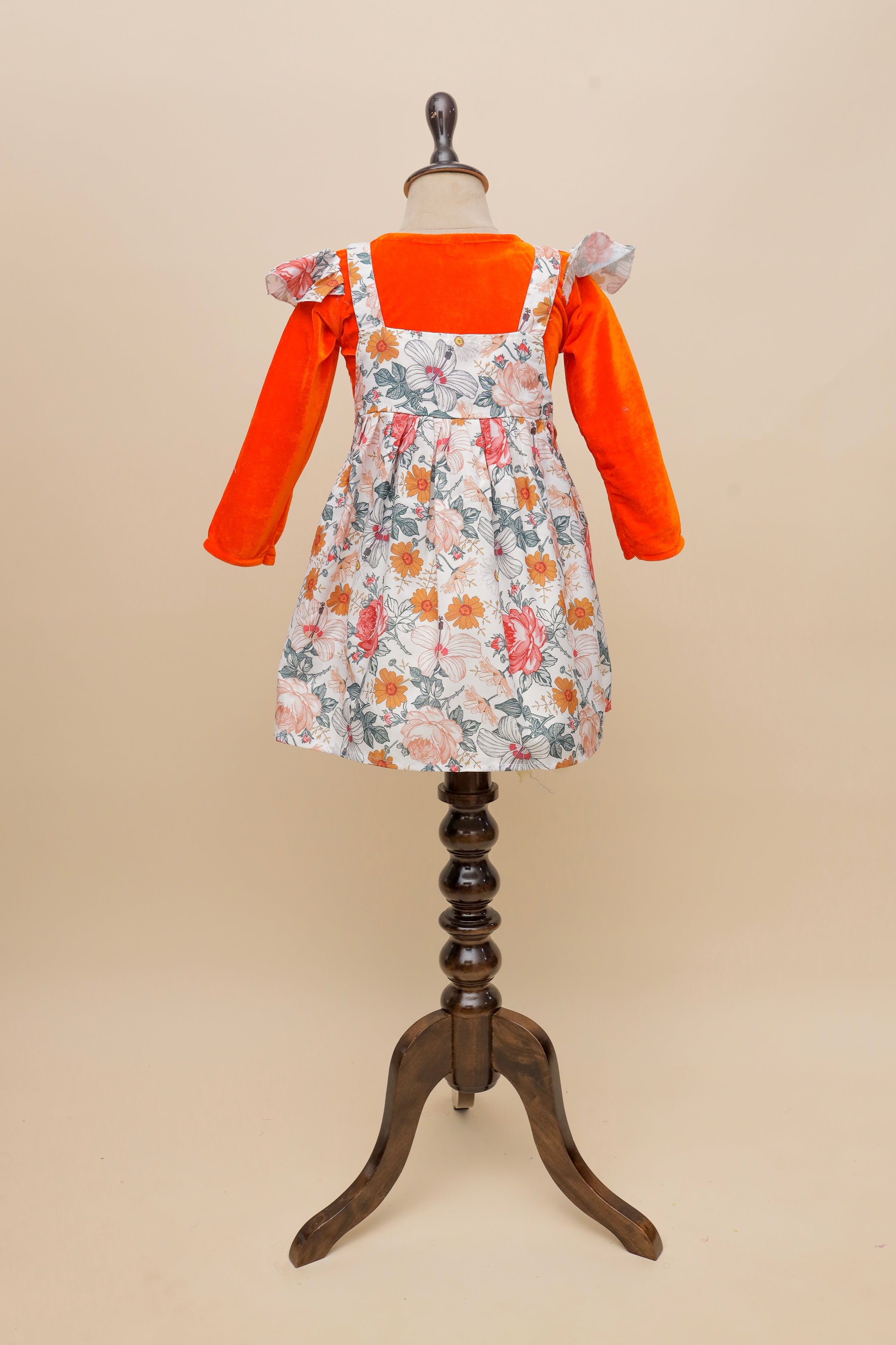 Orange Blossom Dungaree Dress
