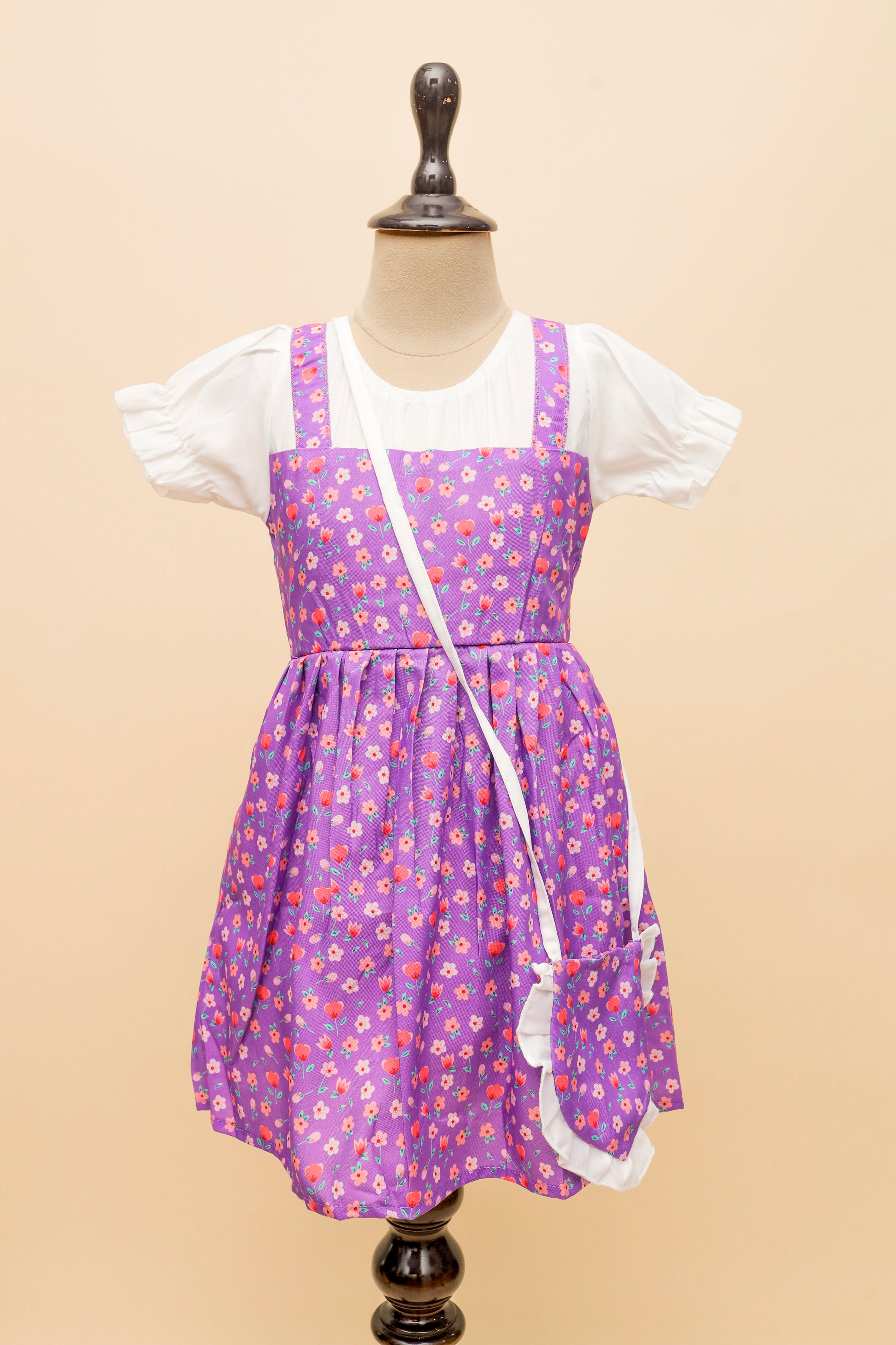 Lavender Daisy Dungaree Set