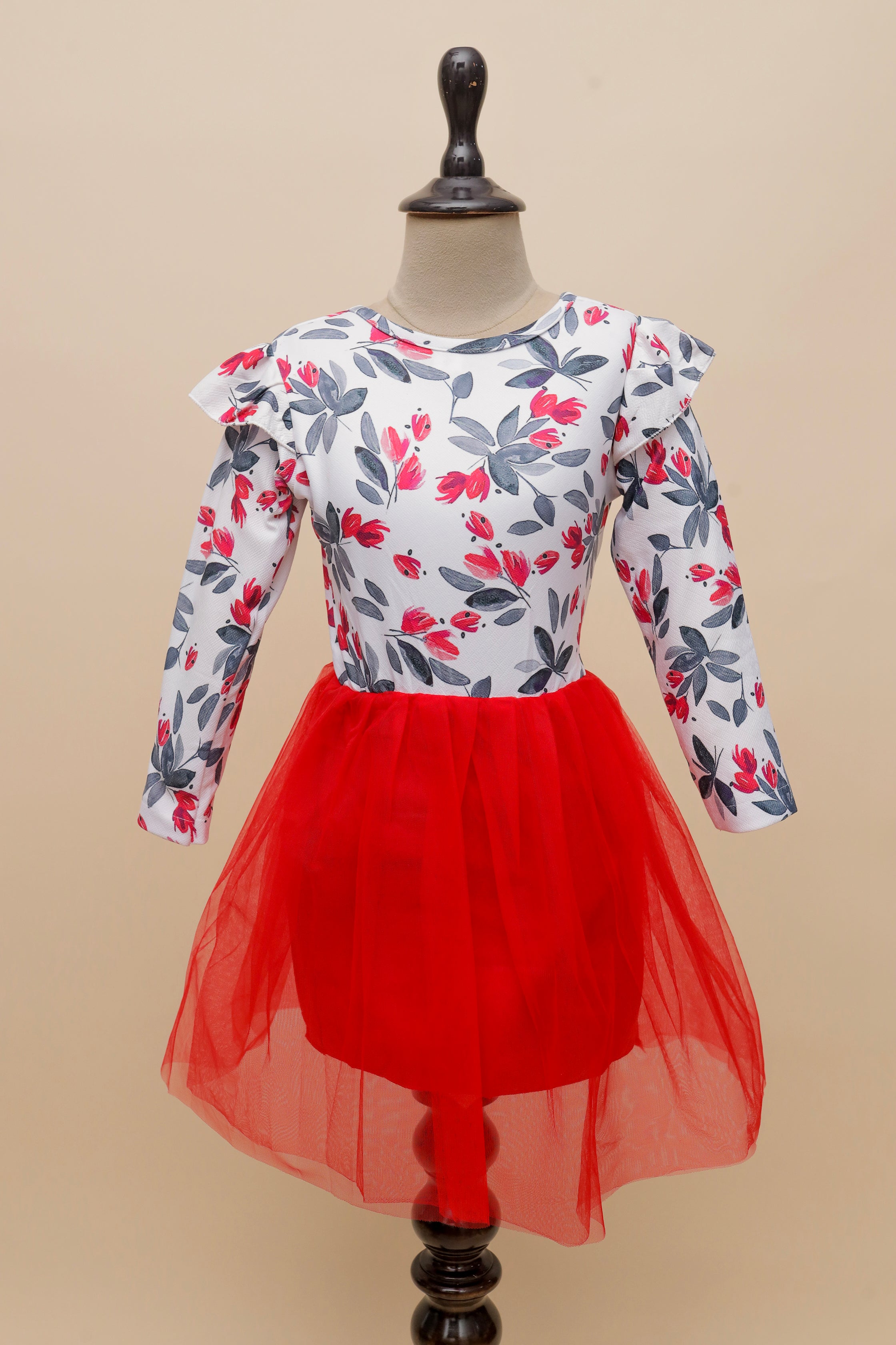 Crimson Tulip Tulle Frock