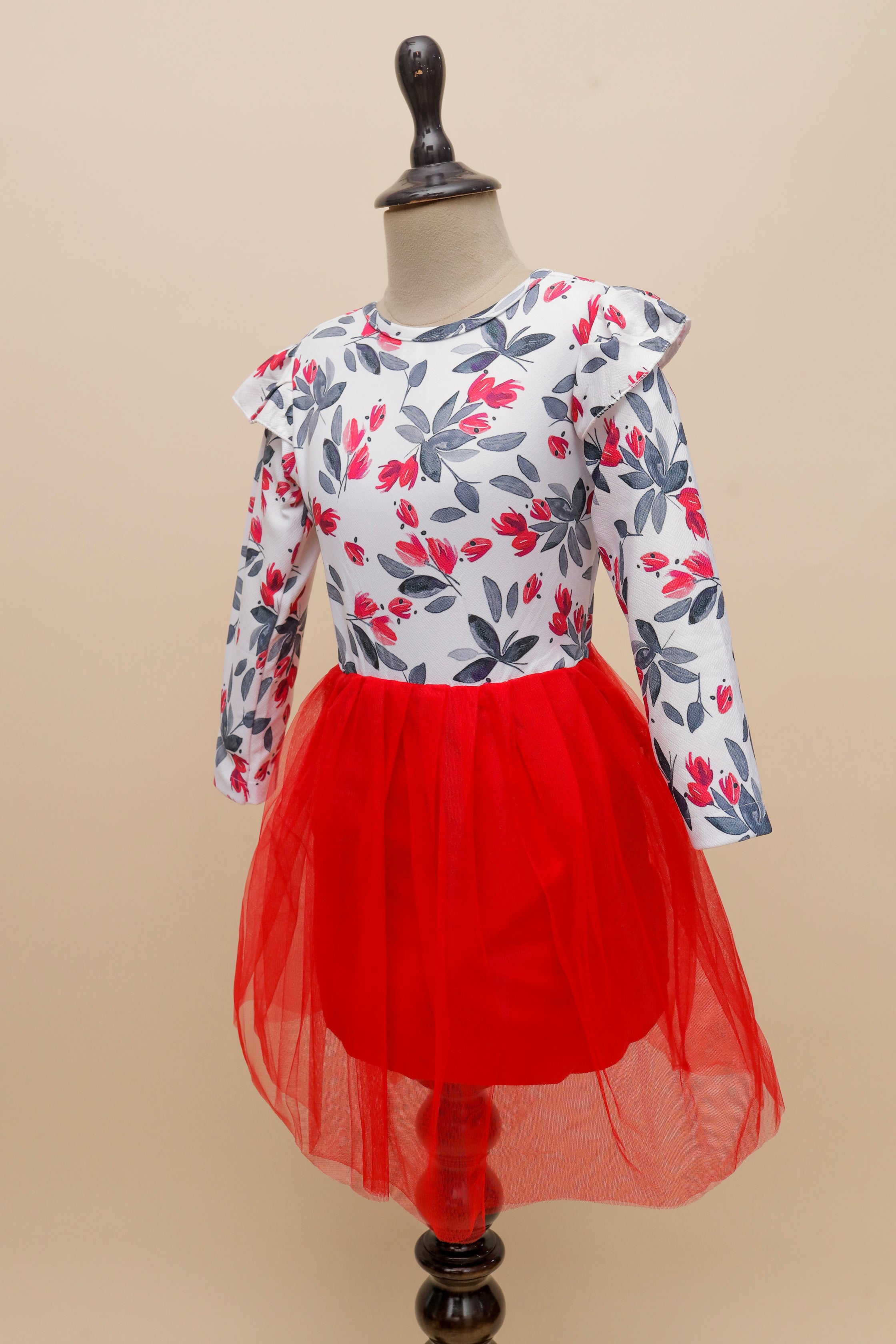 Crimson Tulip Tulle Frock