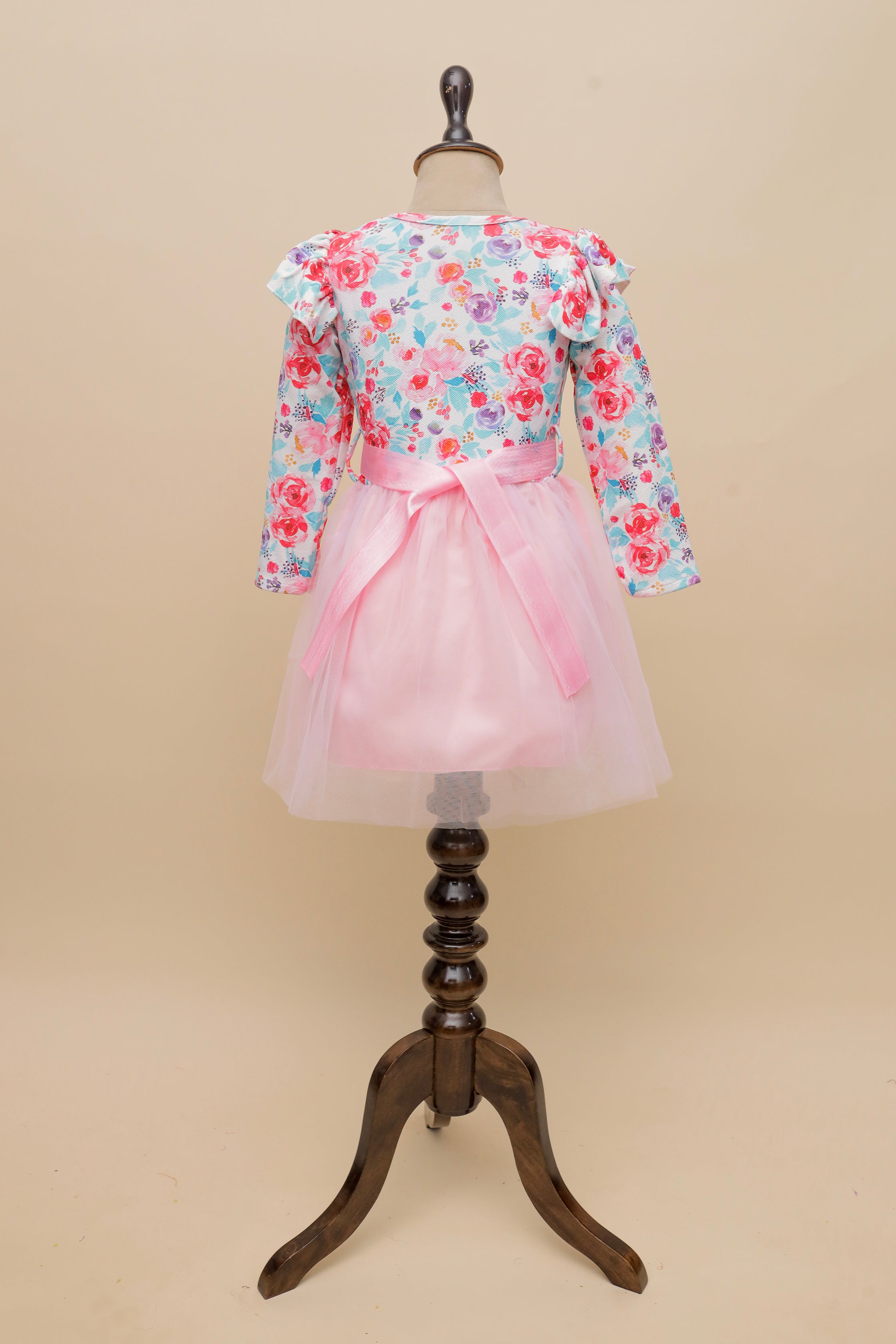 Blushing Floral Tulle Frock
