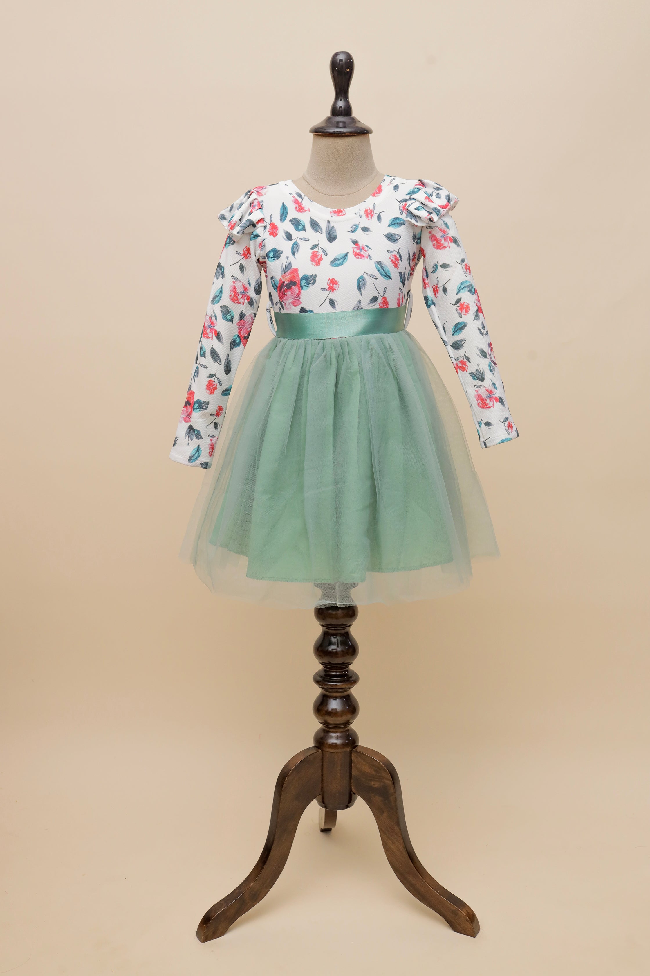 Blushing Floral Tulle Frock