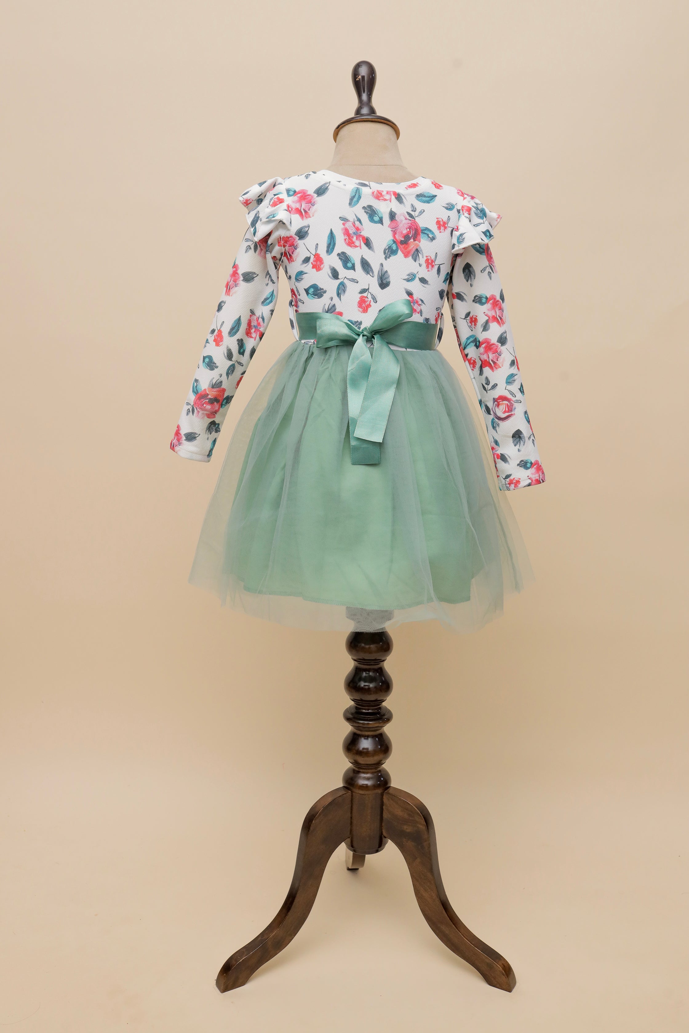 Blushing Floral Tulle Frock