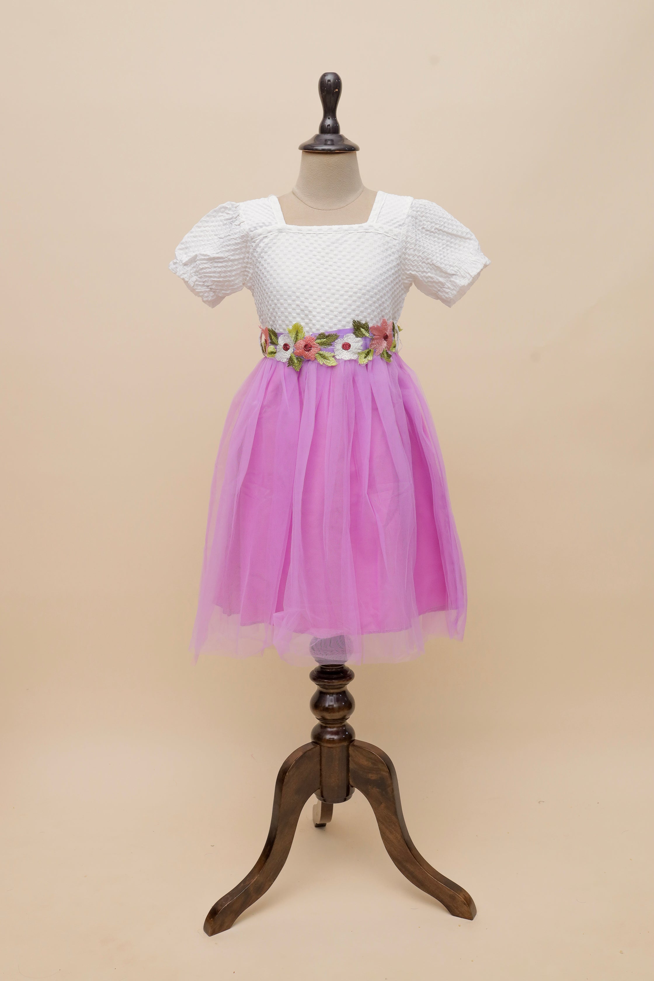Lilac Garden Embroidered Frock
