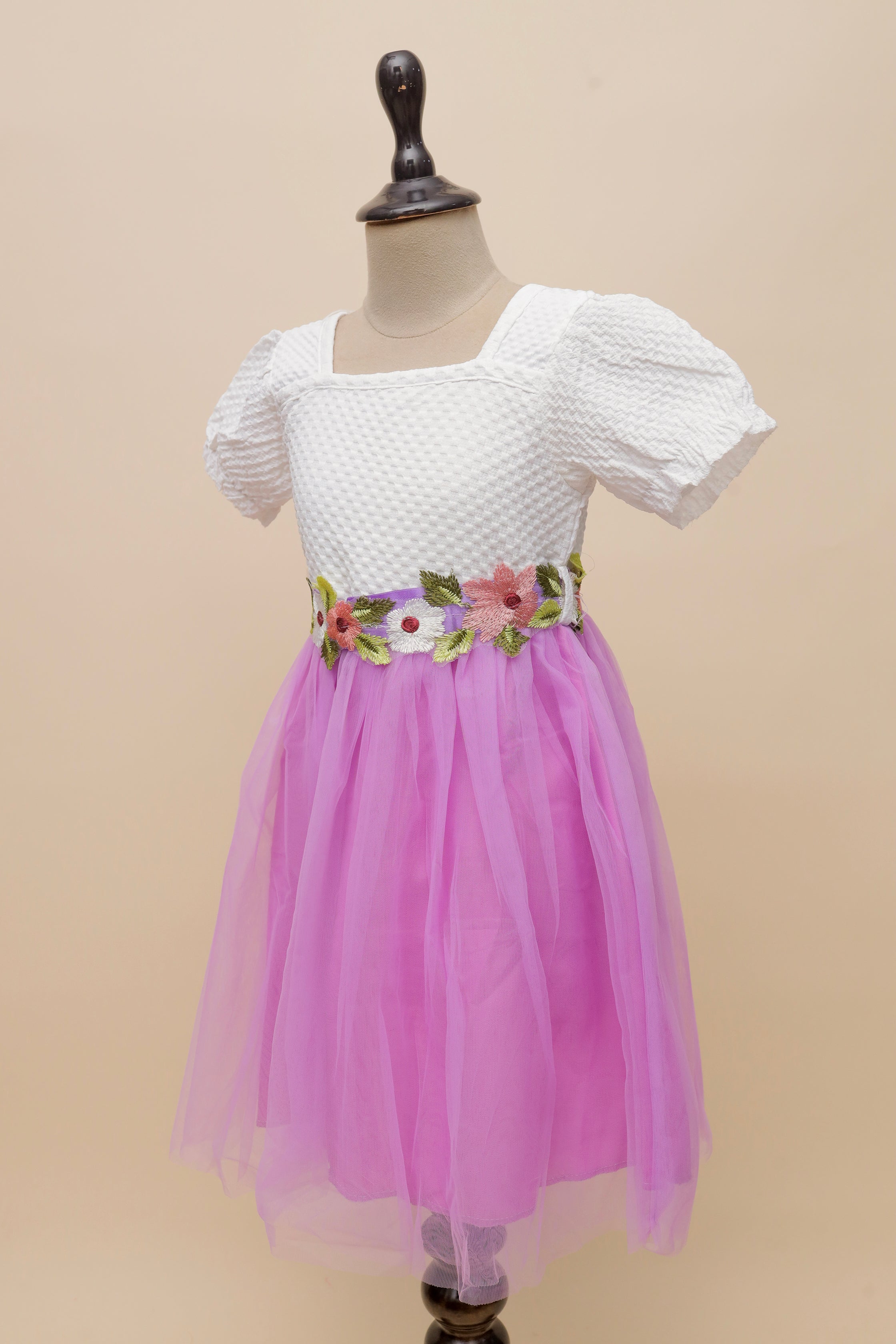 Lilac Garden Embroidered Frock