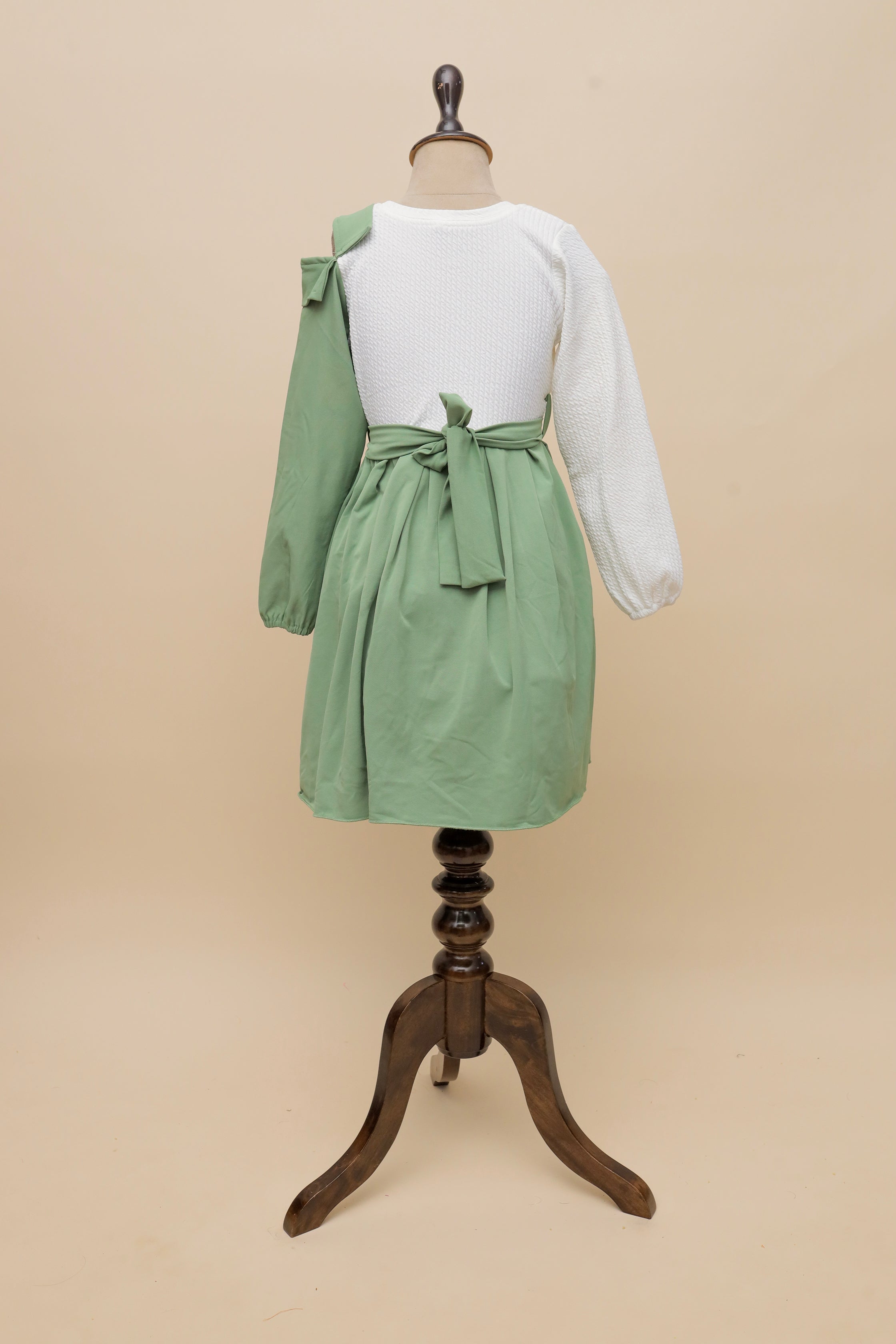 Mint Melody One-Shoulder Frock