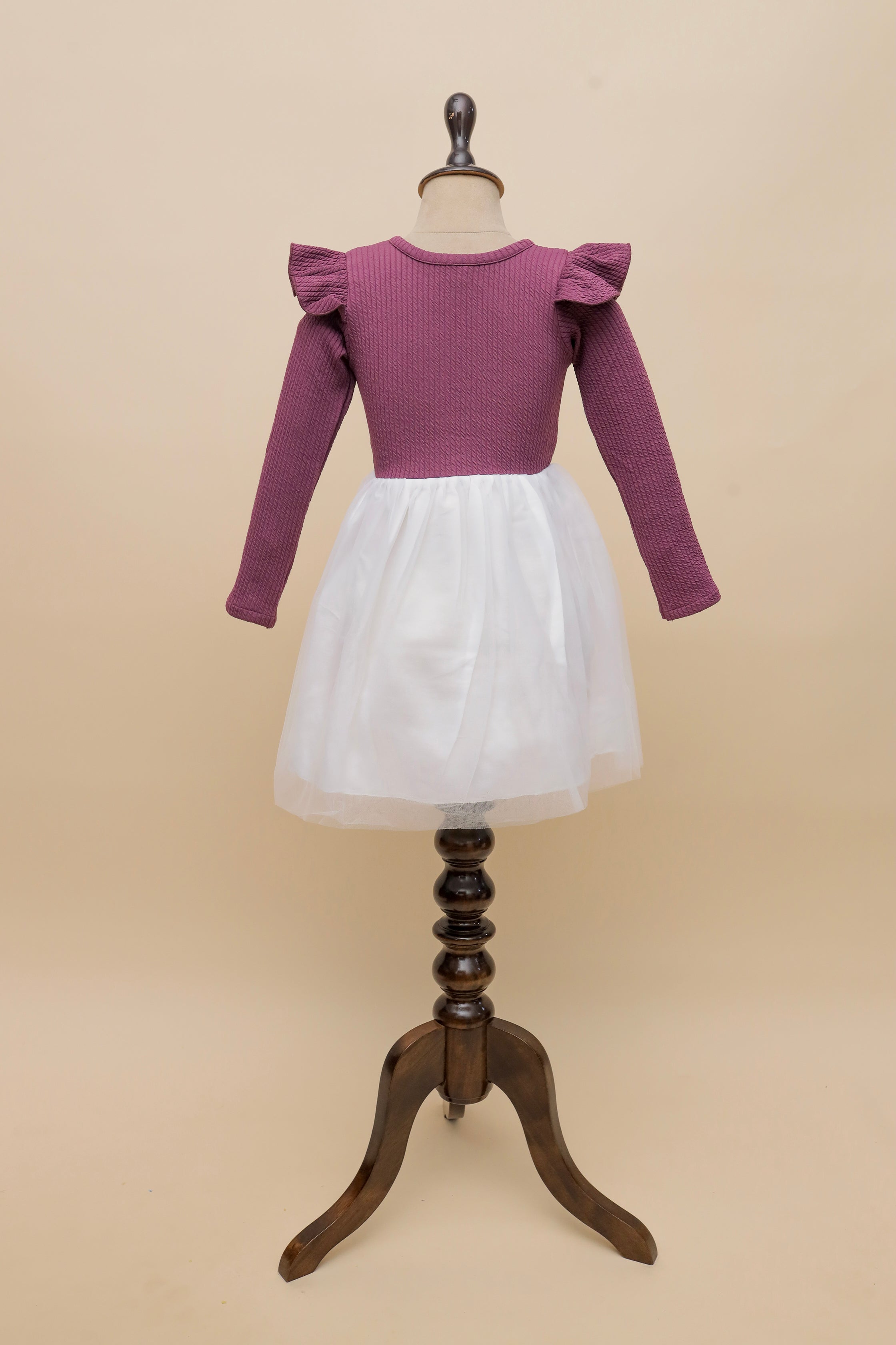 Plum Ruffle Bow Frock