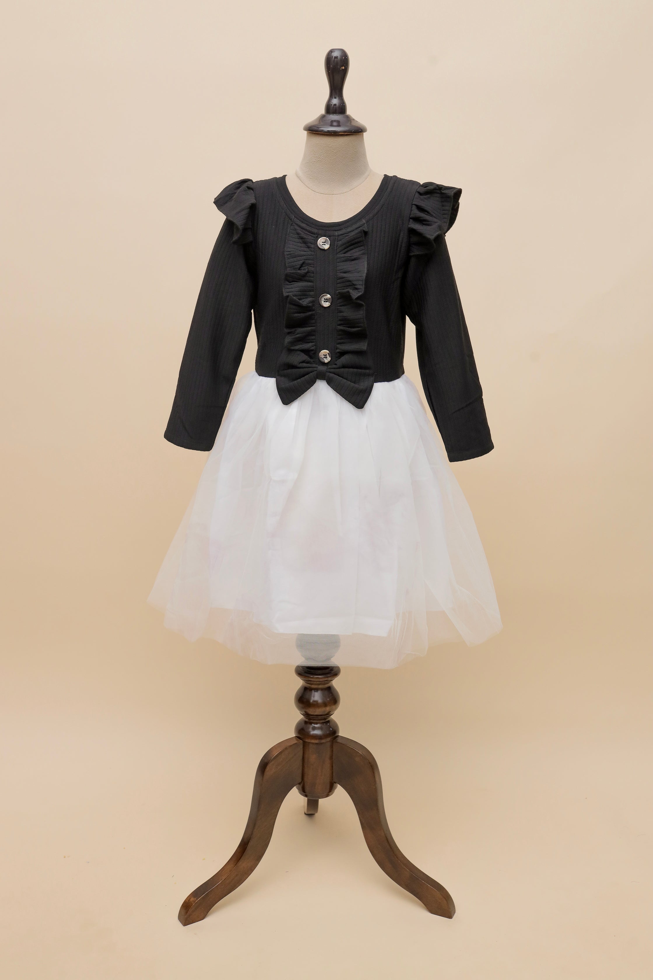 Plum Ruffle Bow Frock