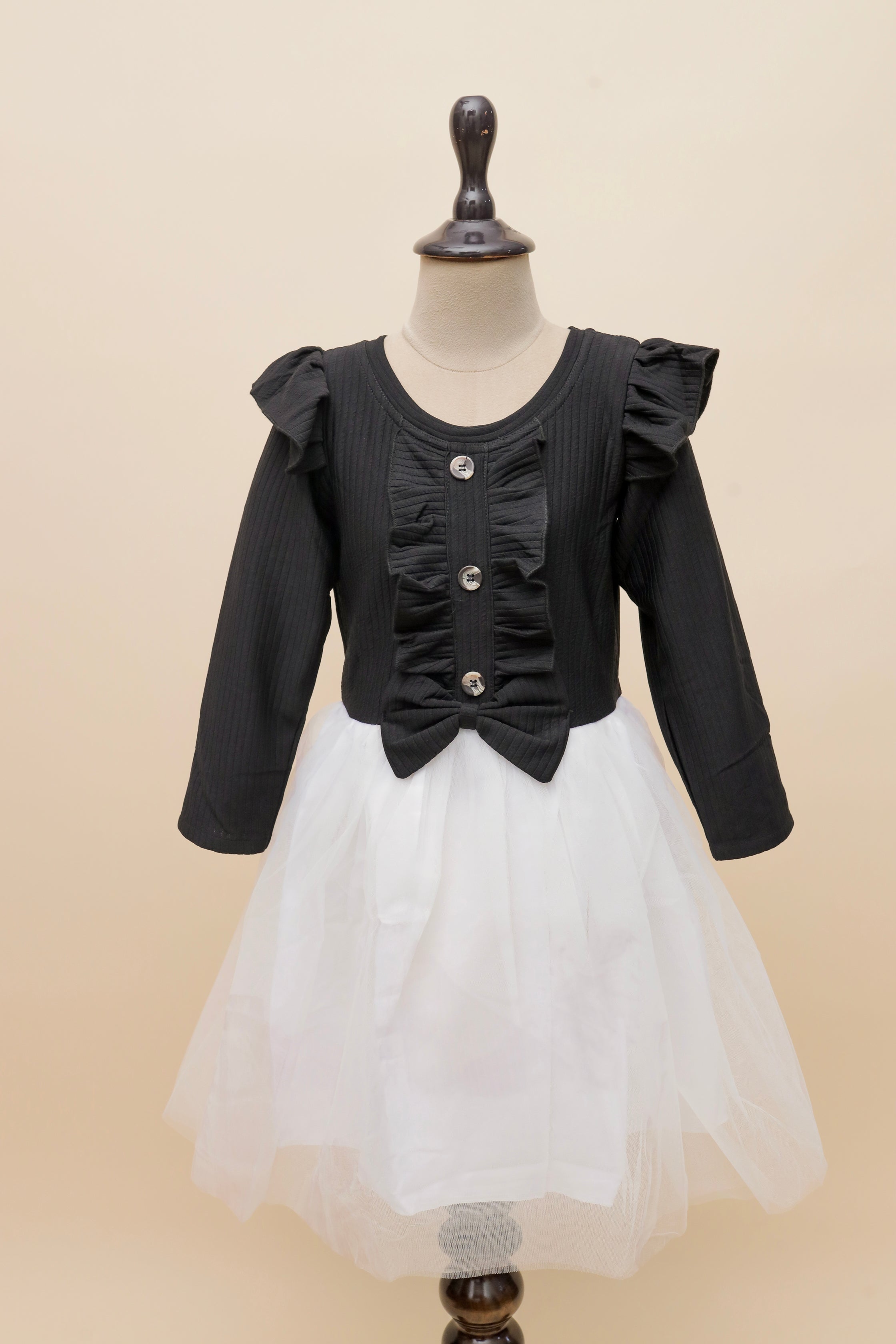Plum Ruffle Bow Frock
