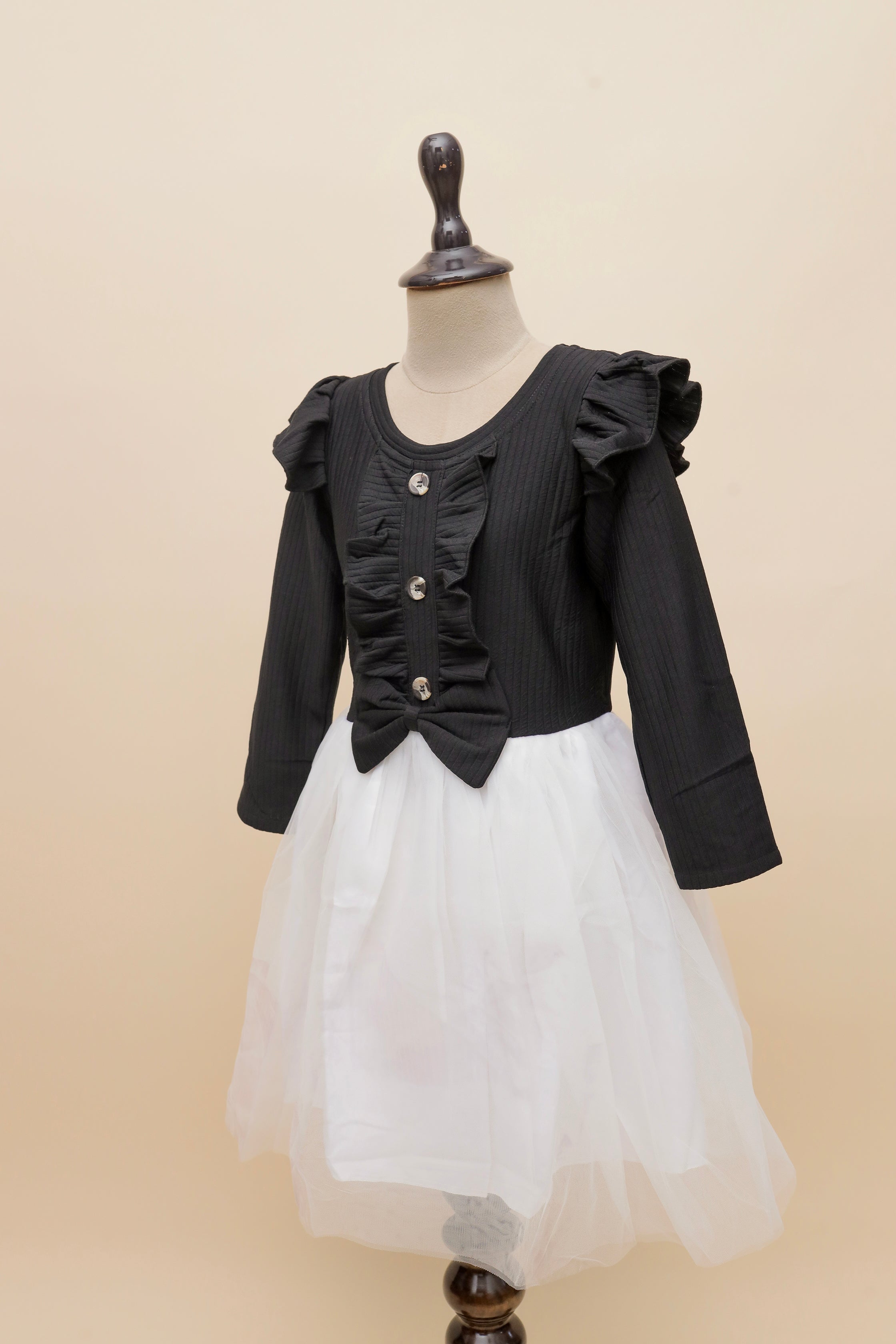 Plum Ruffle Bow Frock