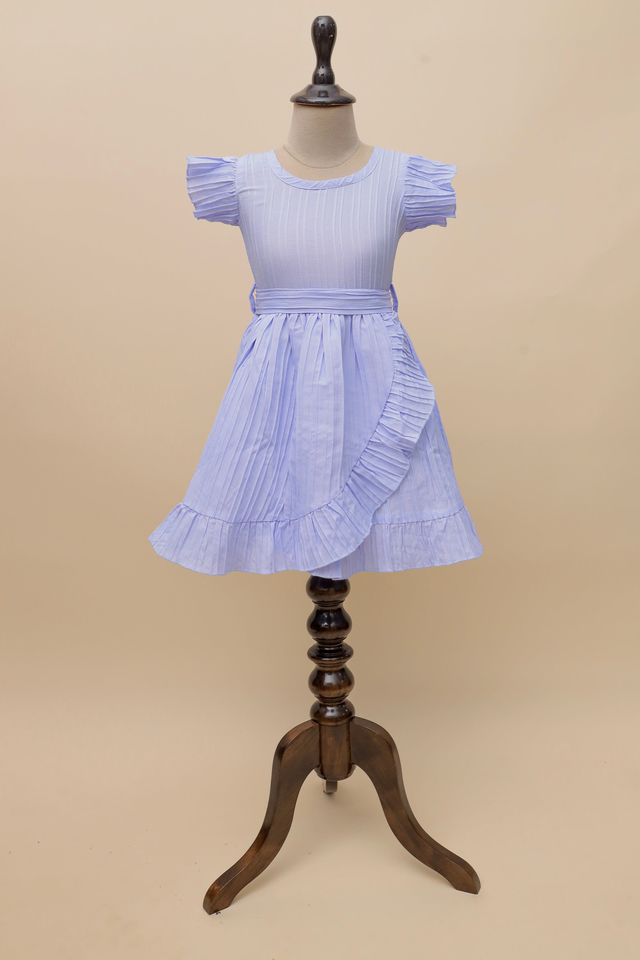 Lilac Ruffle Pleat Frock