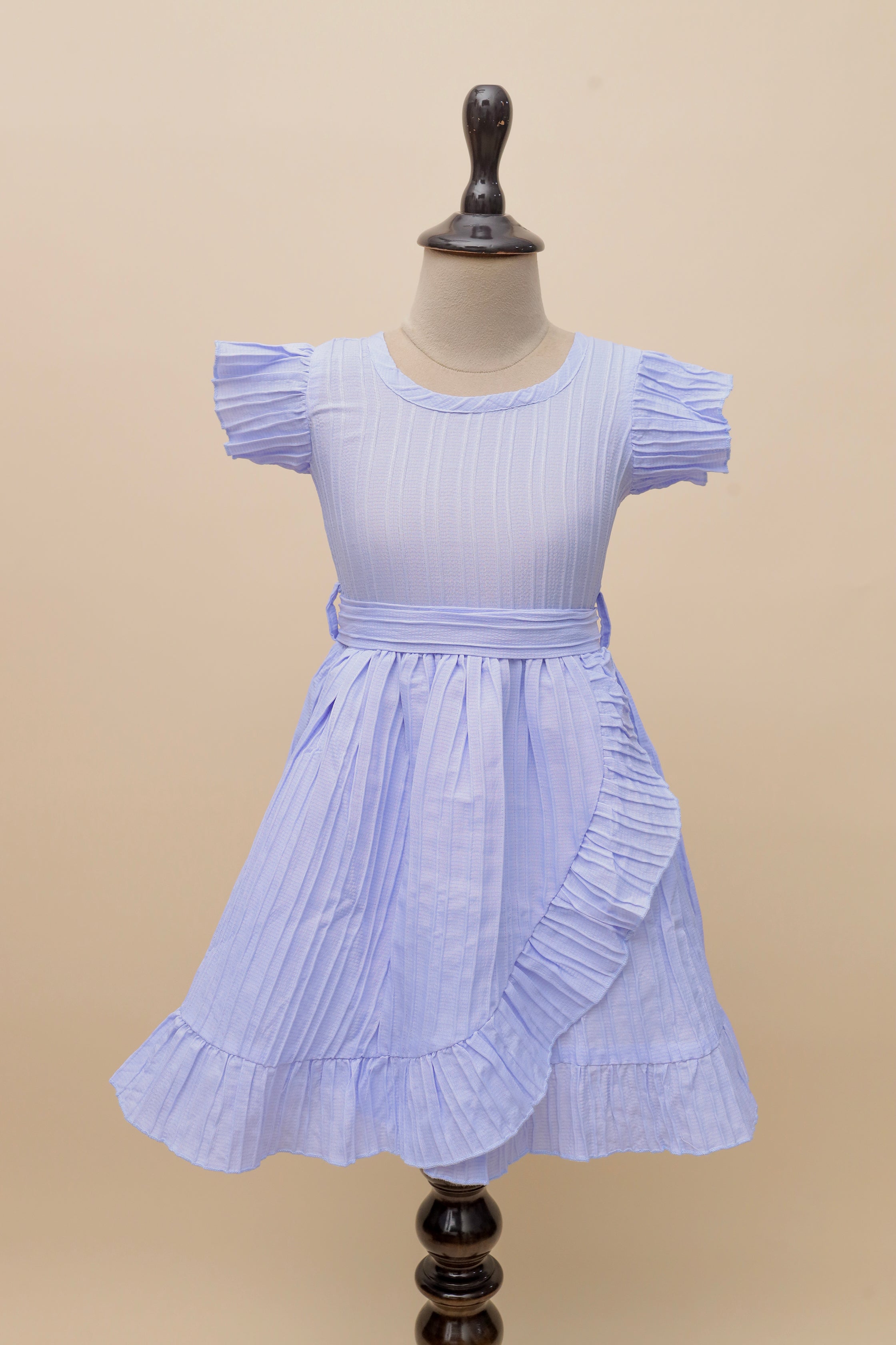 Lilac Ruffle Pleat Frock